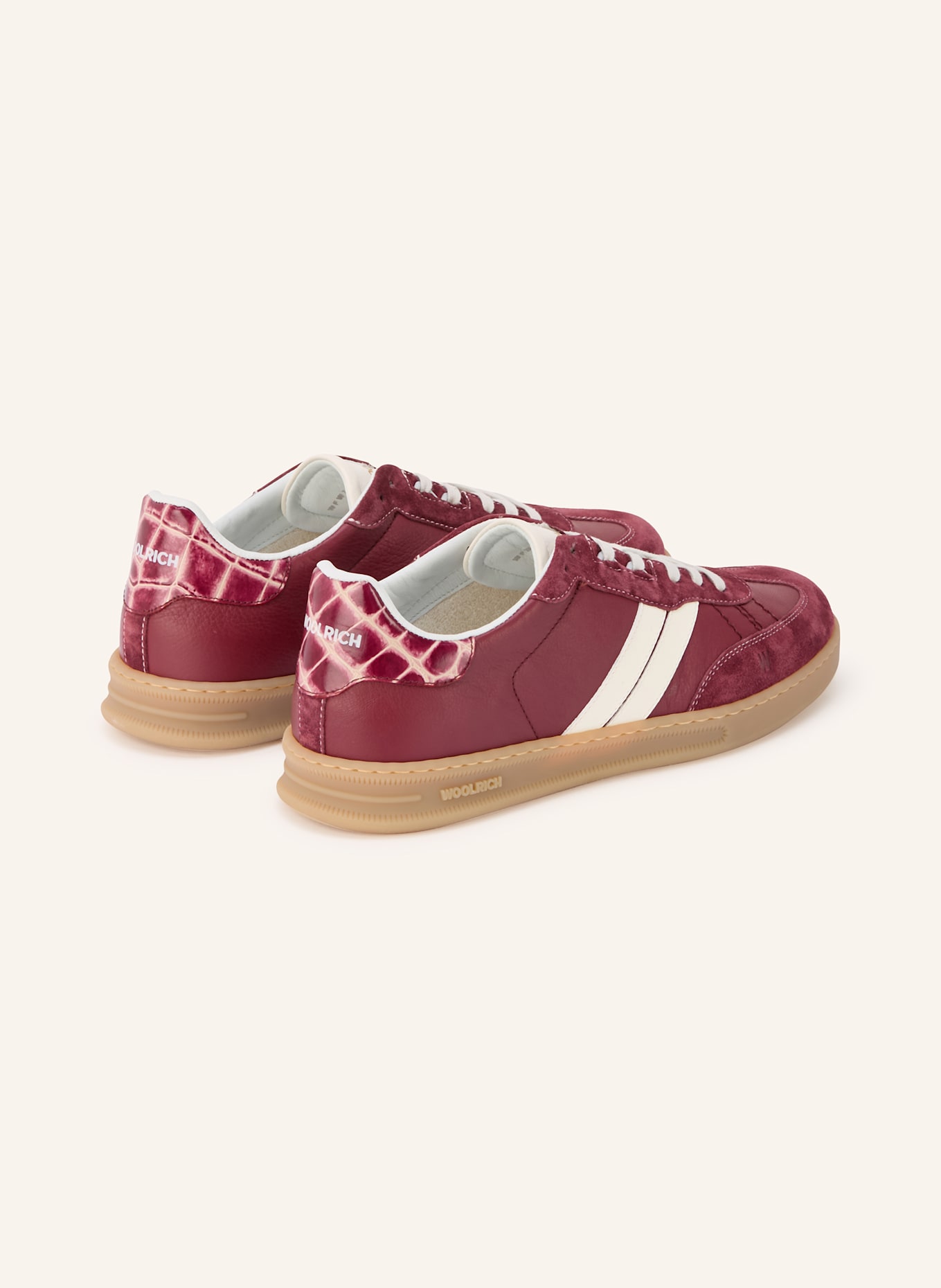 WOOLRICH Sneaker: DUNKELROT/ WEISS