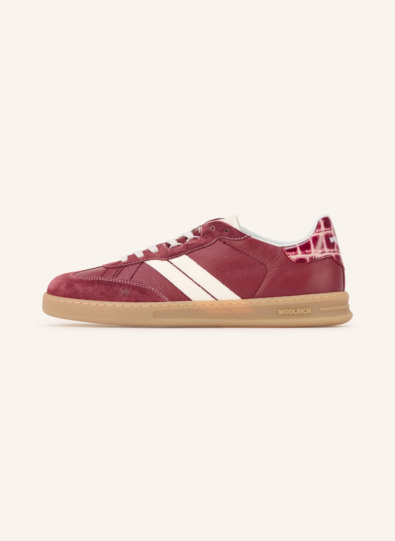 WOOLRICH Sneaker: DUNKELROT/ WEISS