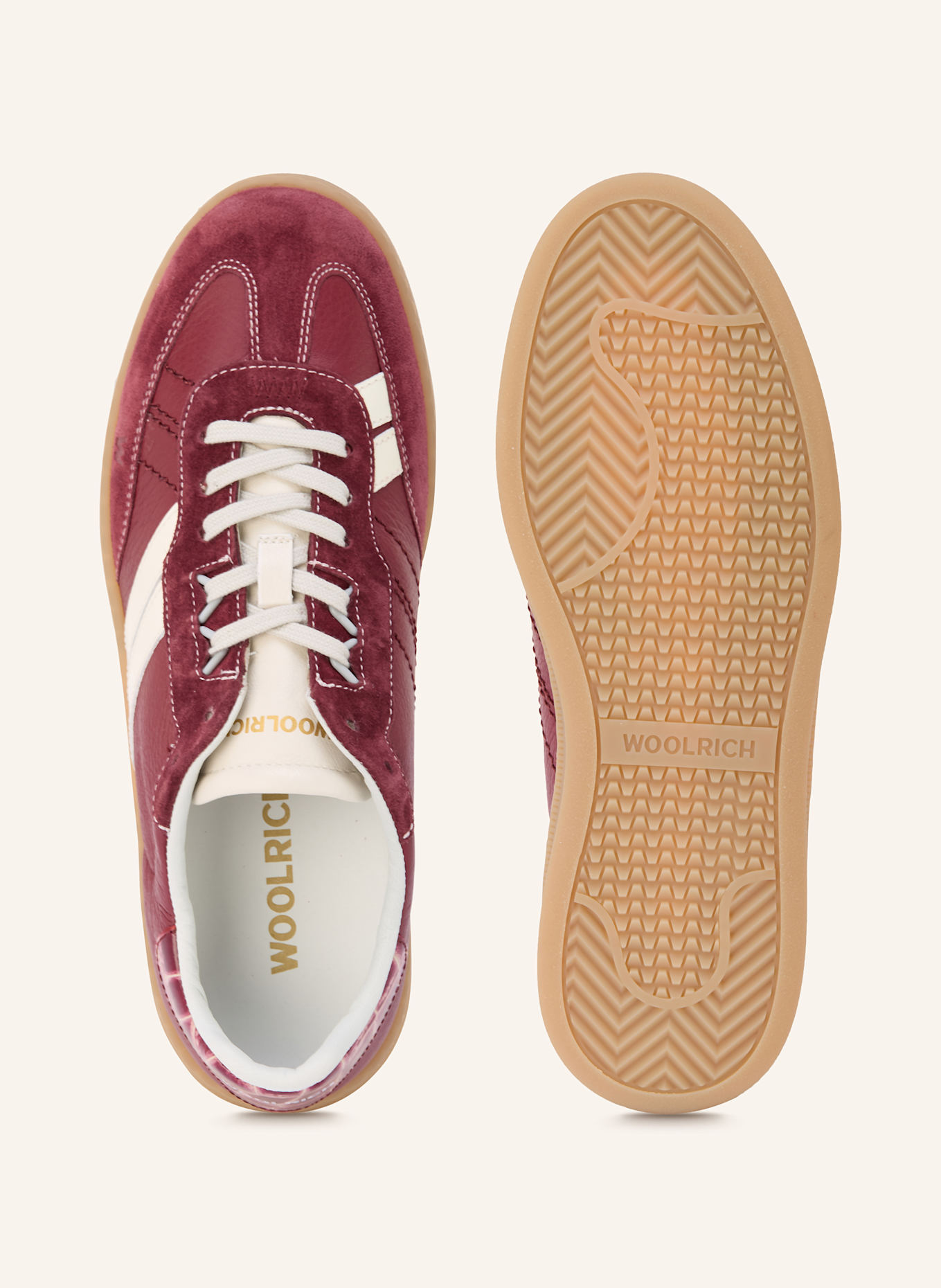 WOOLRICH Sneaker: DUNKELROT/ WEISS