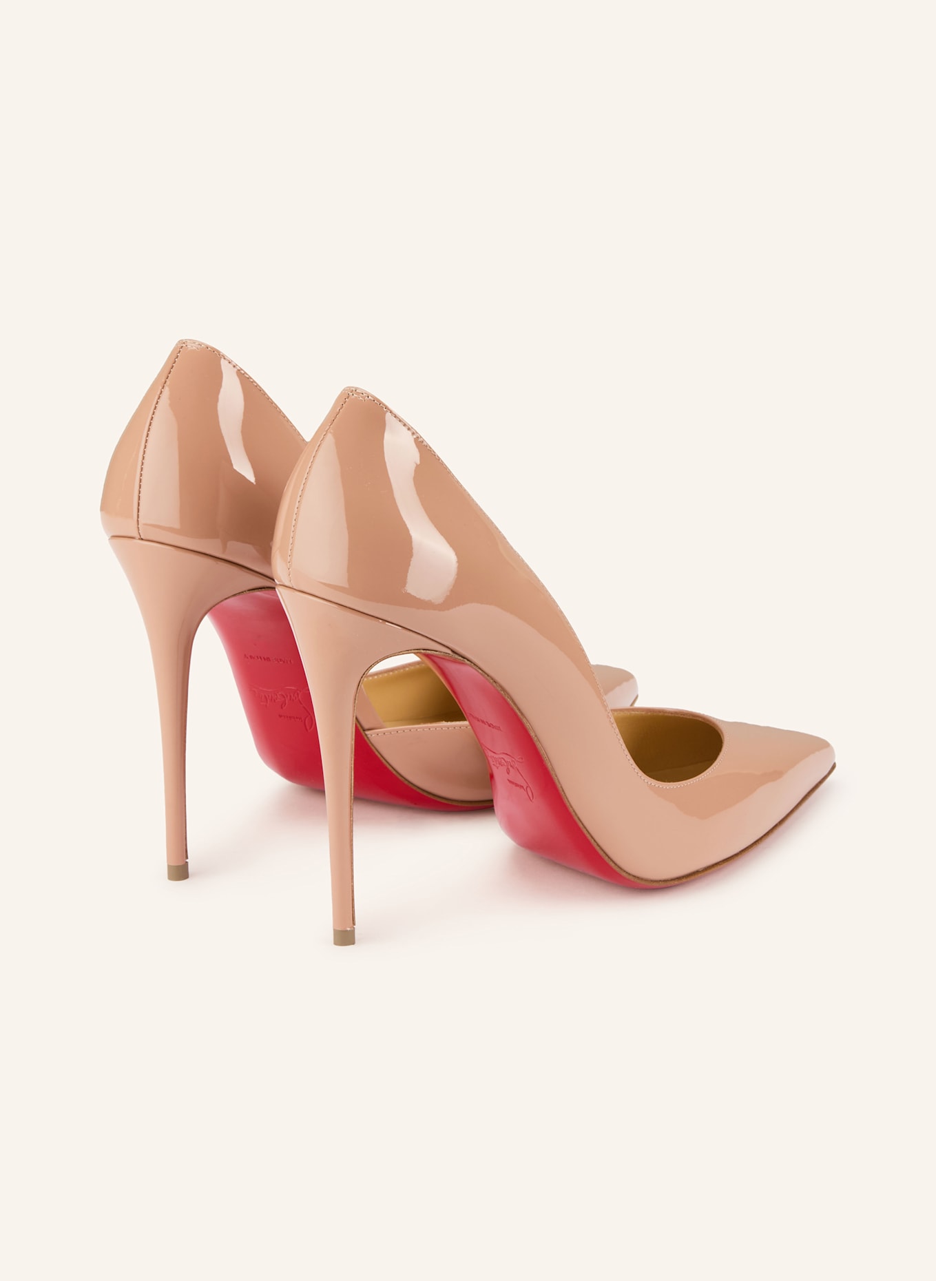 Christian Louboutin Lakované lodičky IRIZA 100: BÉŽOVÁ