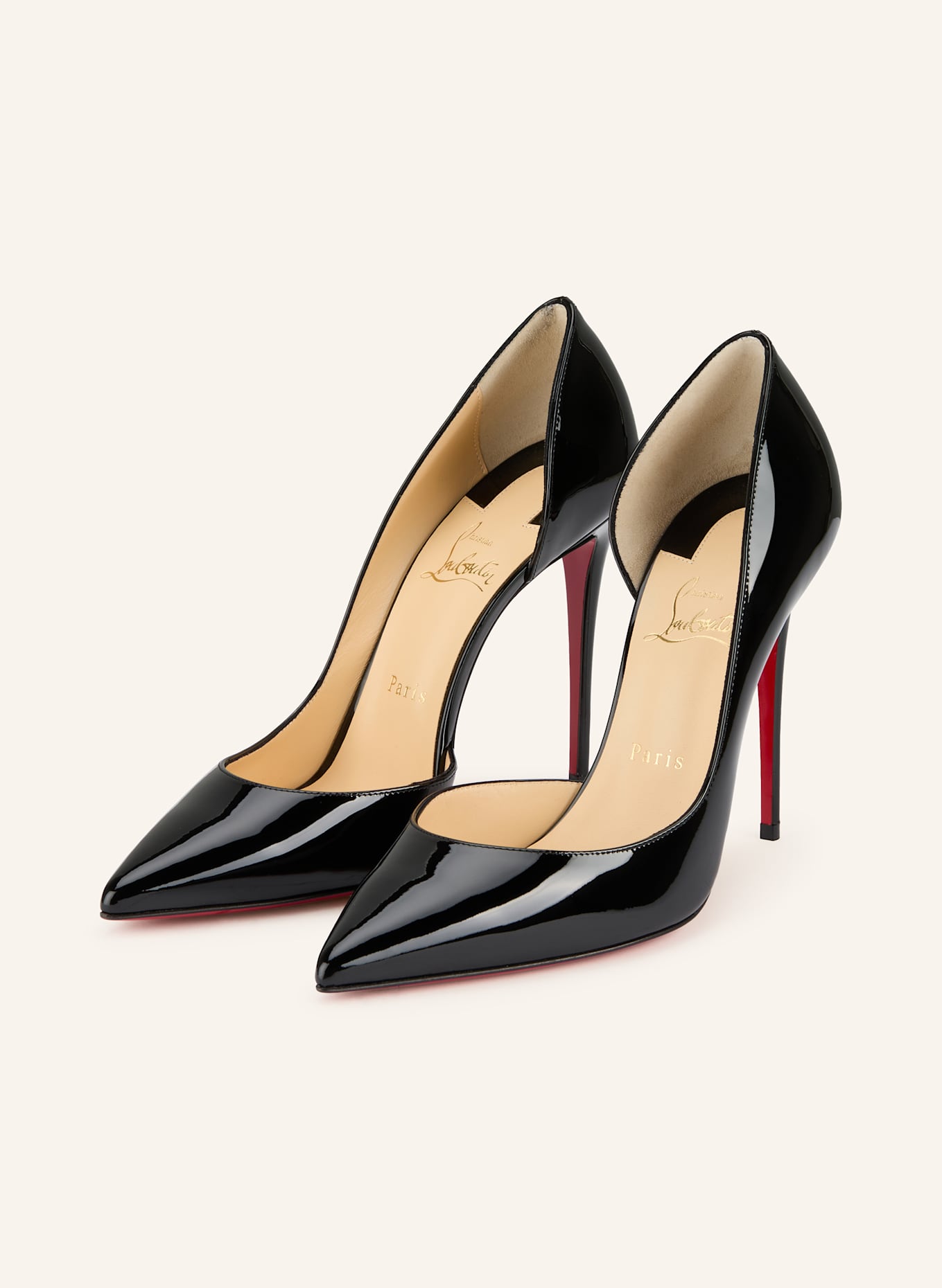 Christian Louboutin Lack-Pumps IRIZA 100: BK01 BLACK