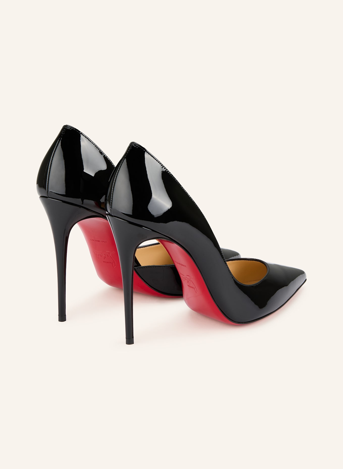 Christian Louboutin Lack-Pumps IRIZA 100: BK01 BLACK
