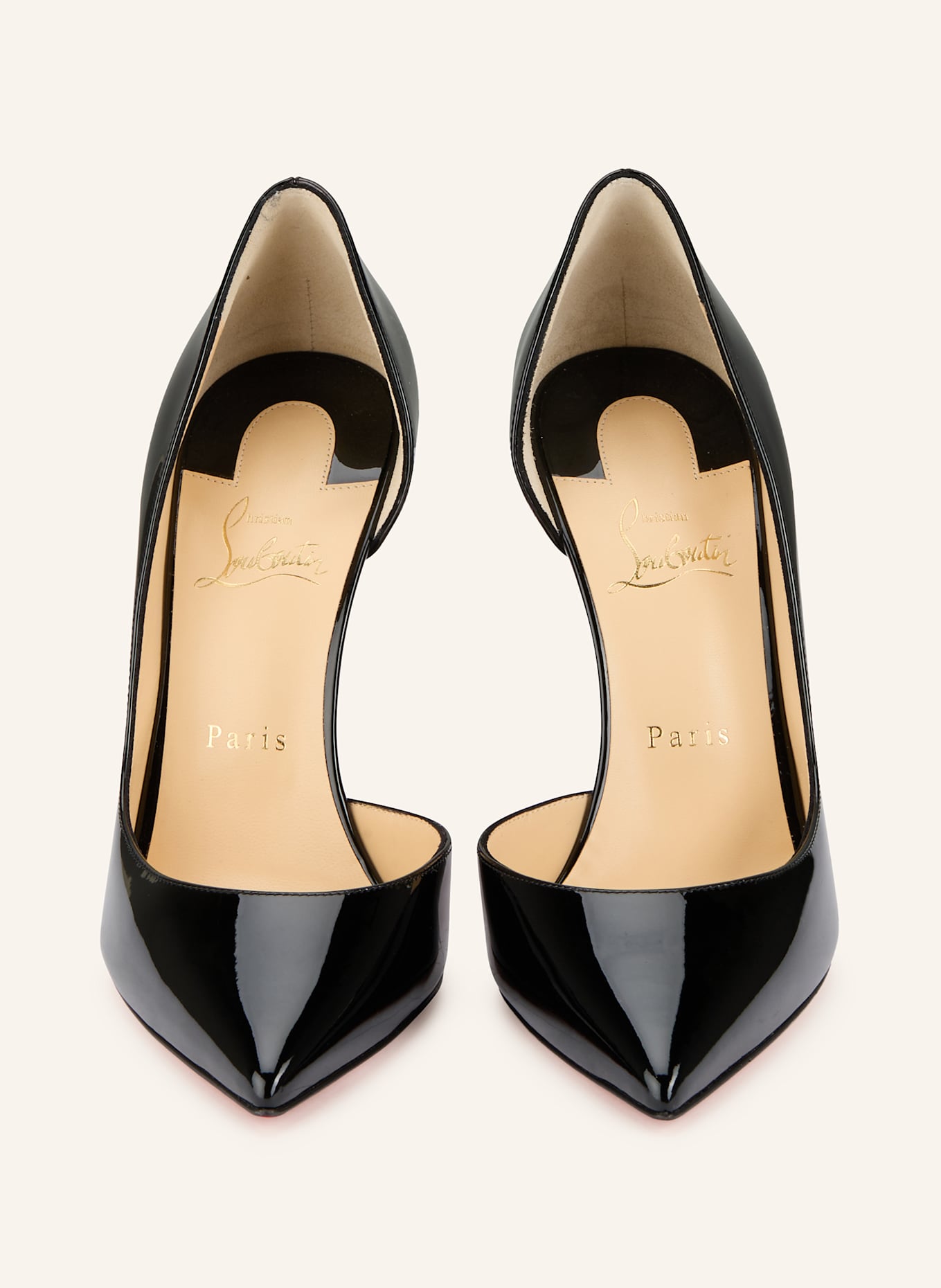 Christian Louboutin Lack-Pumps IRIZA 100: BK01 BLACK