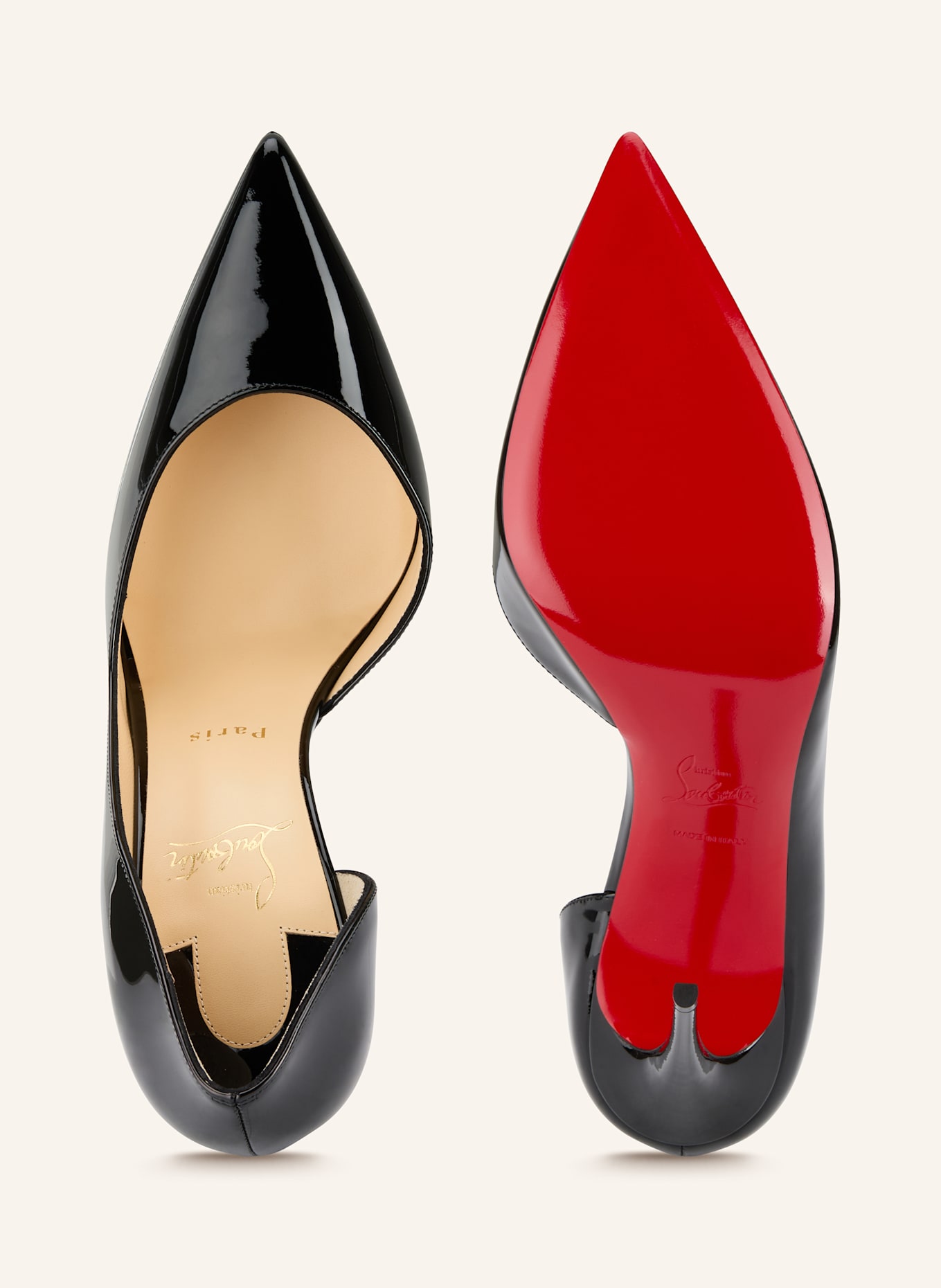 Christian Louboutin Lack-Pumps IRIZA 100: BK01 BLACK