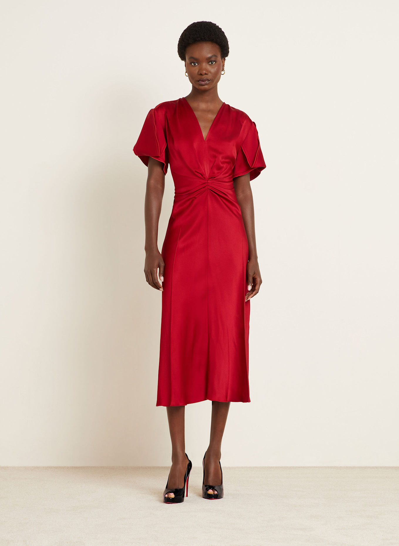 Christian Louboutin Lack-Peeptoes HOT CHICK ALTA 120: SCHWARZ