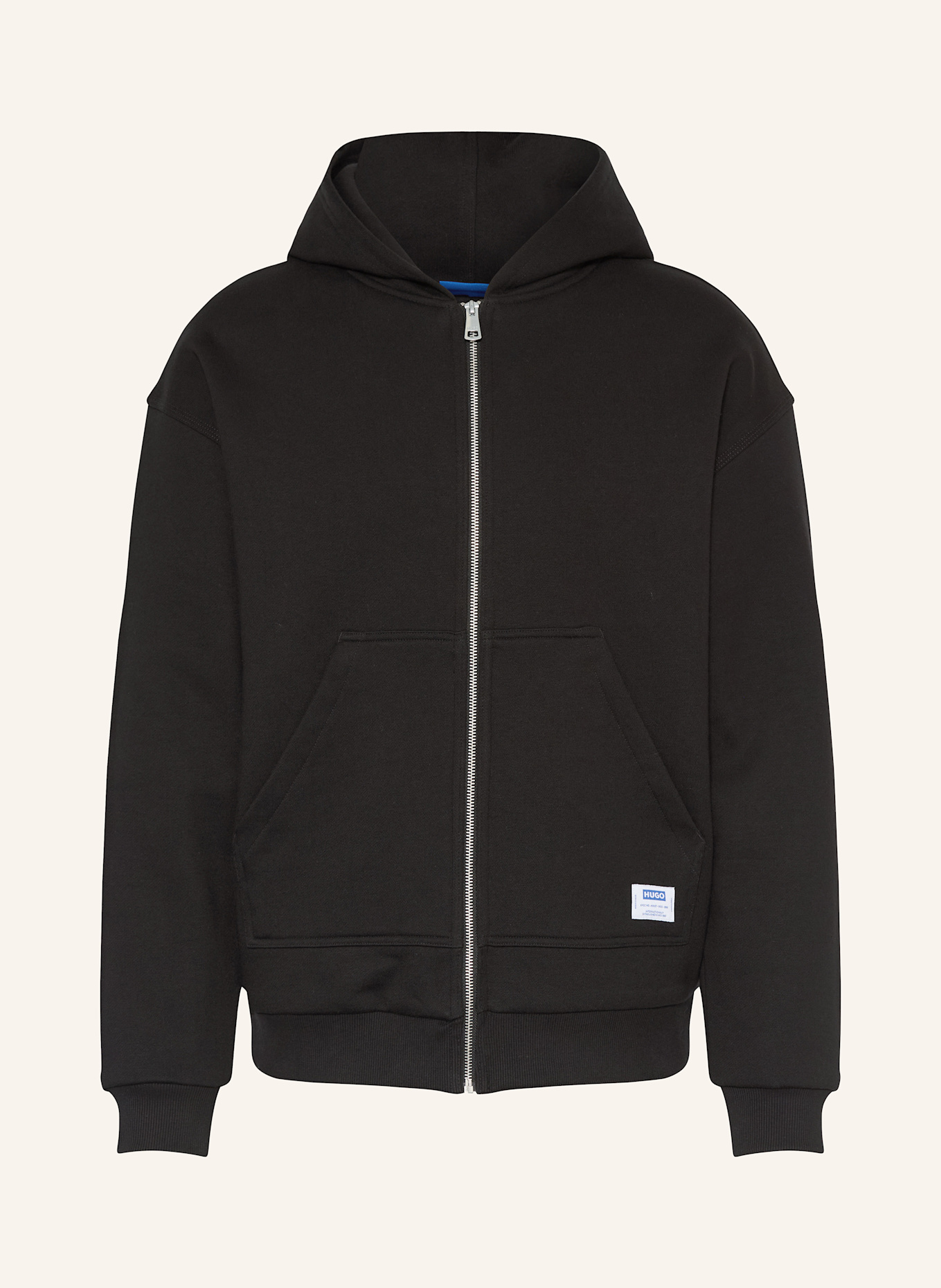 HUGO BLUE Sweatjacke NESTODI: SCHWARZ