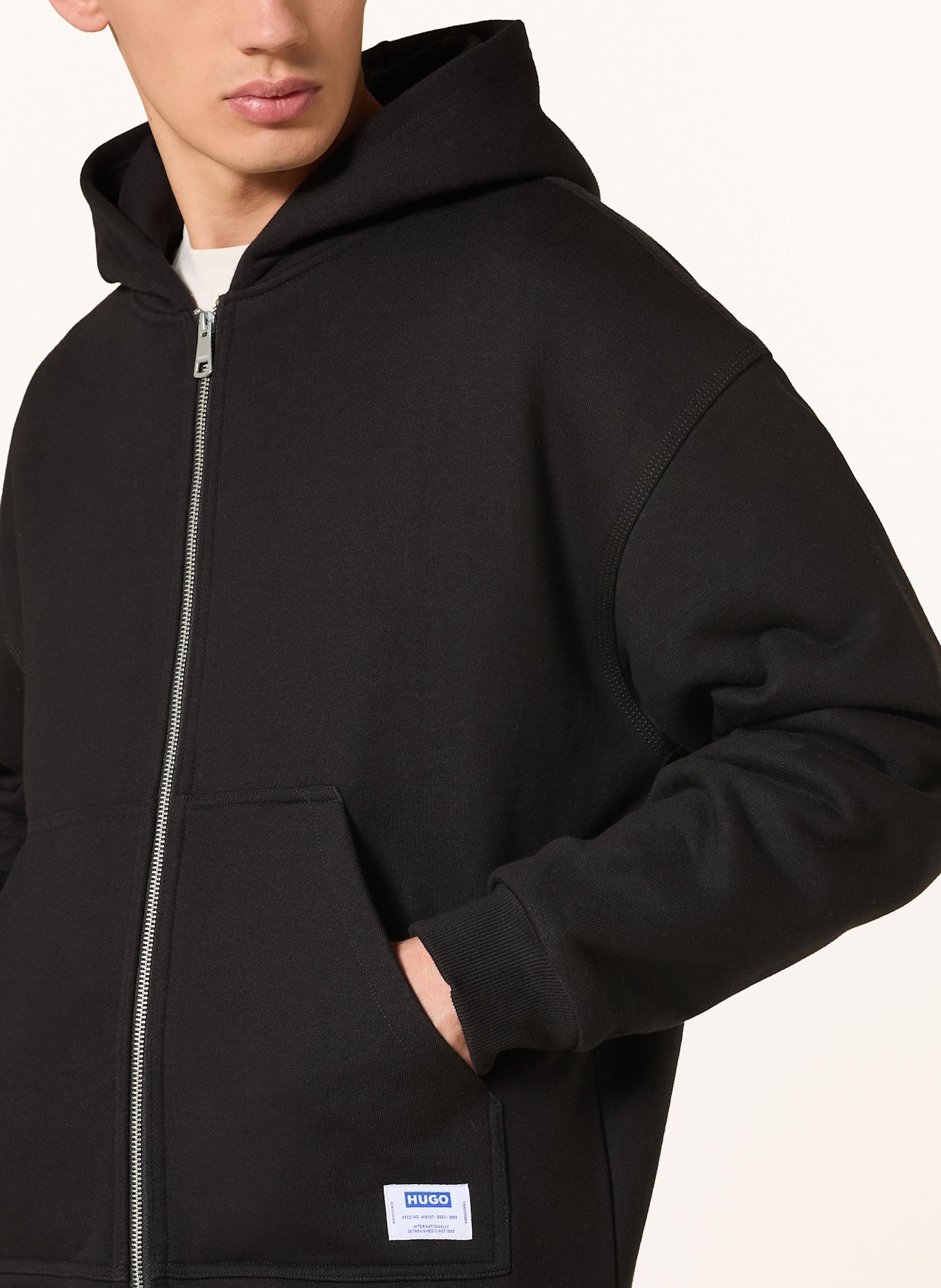 HUGO BLUE Sweatjacke NESTODI: SCHWARZ