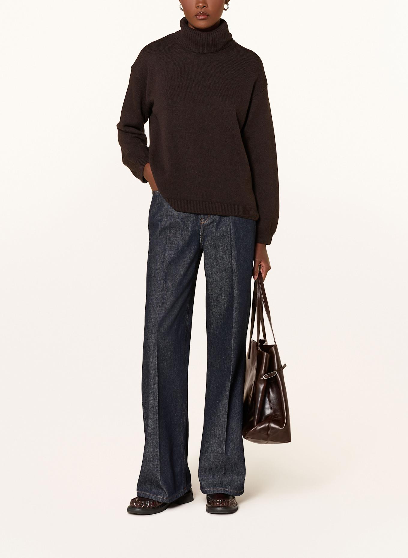 MAERZ MUENCHEN Rollkragenpullover: DUNKELBRAUN