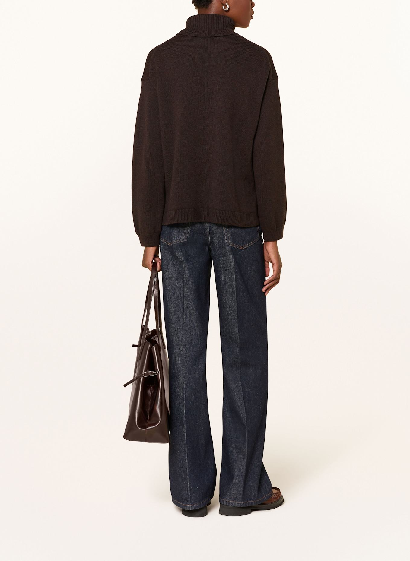 MAERZ MUENCHEN Rollkragenpullover: DUNKELBRAUN