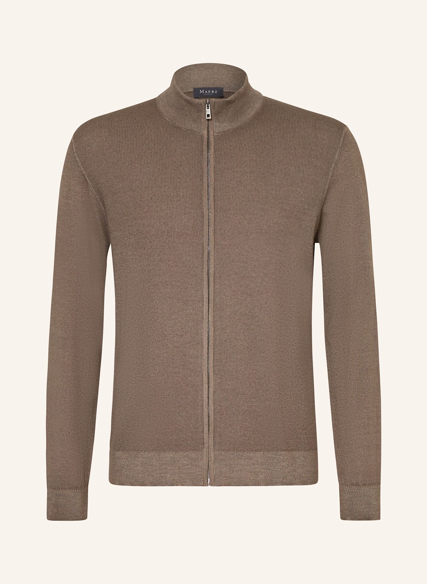 MAERZ MUENCHEN Strickjacke aus Merinowolle: BRAUN