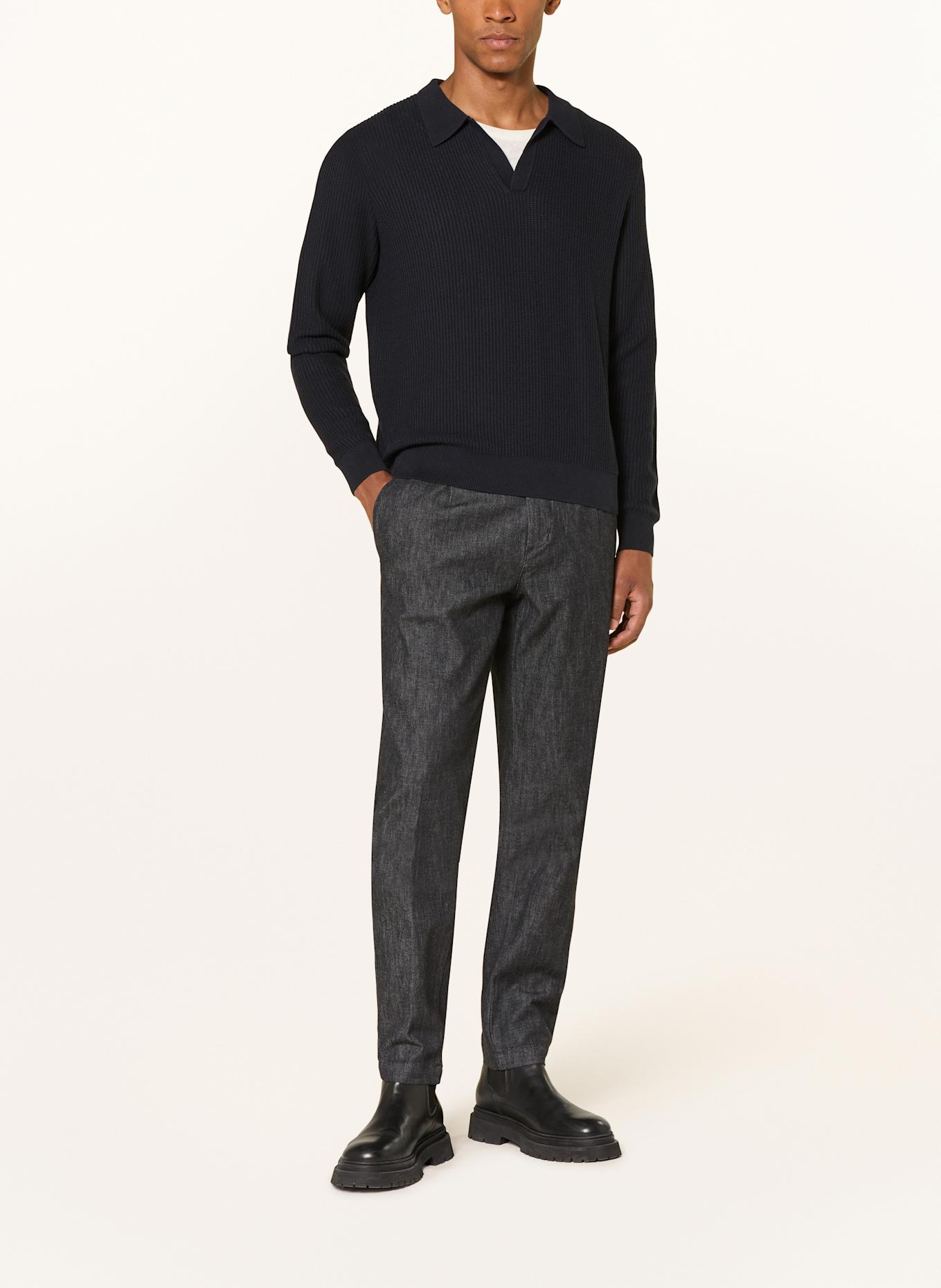 MAC Chino DEAN PLEAT Tapered Fit: DUNKELBLAU