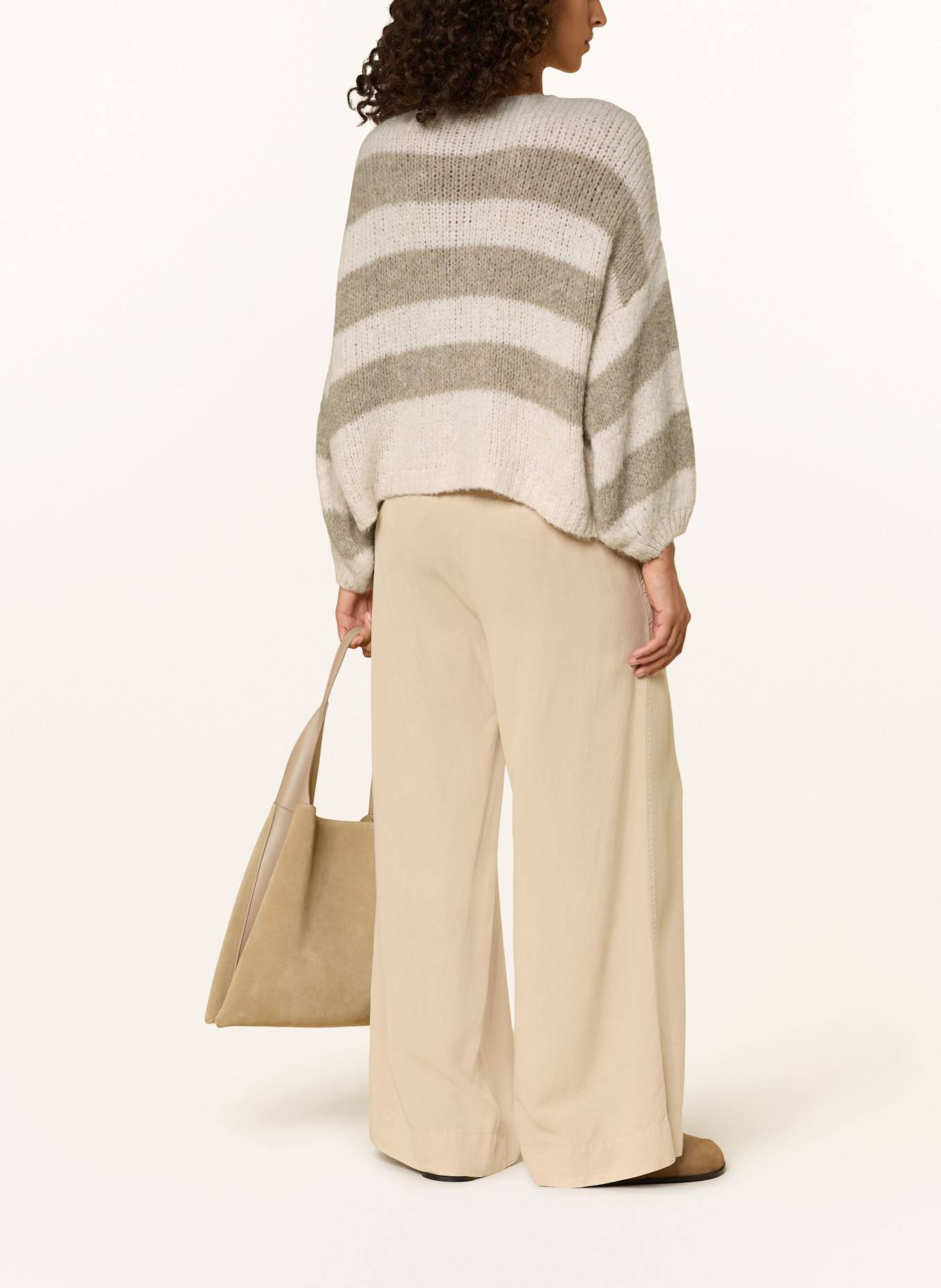 Herrlicher Pullover LEENA: OLIV / WEISS