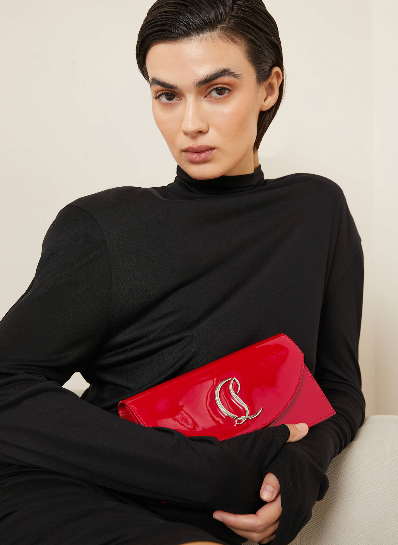 Christian Louboutin Kopertówka LOUBI54: CZERWONY