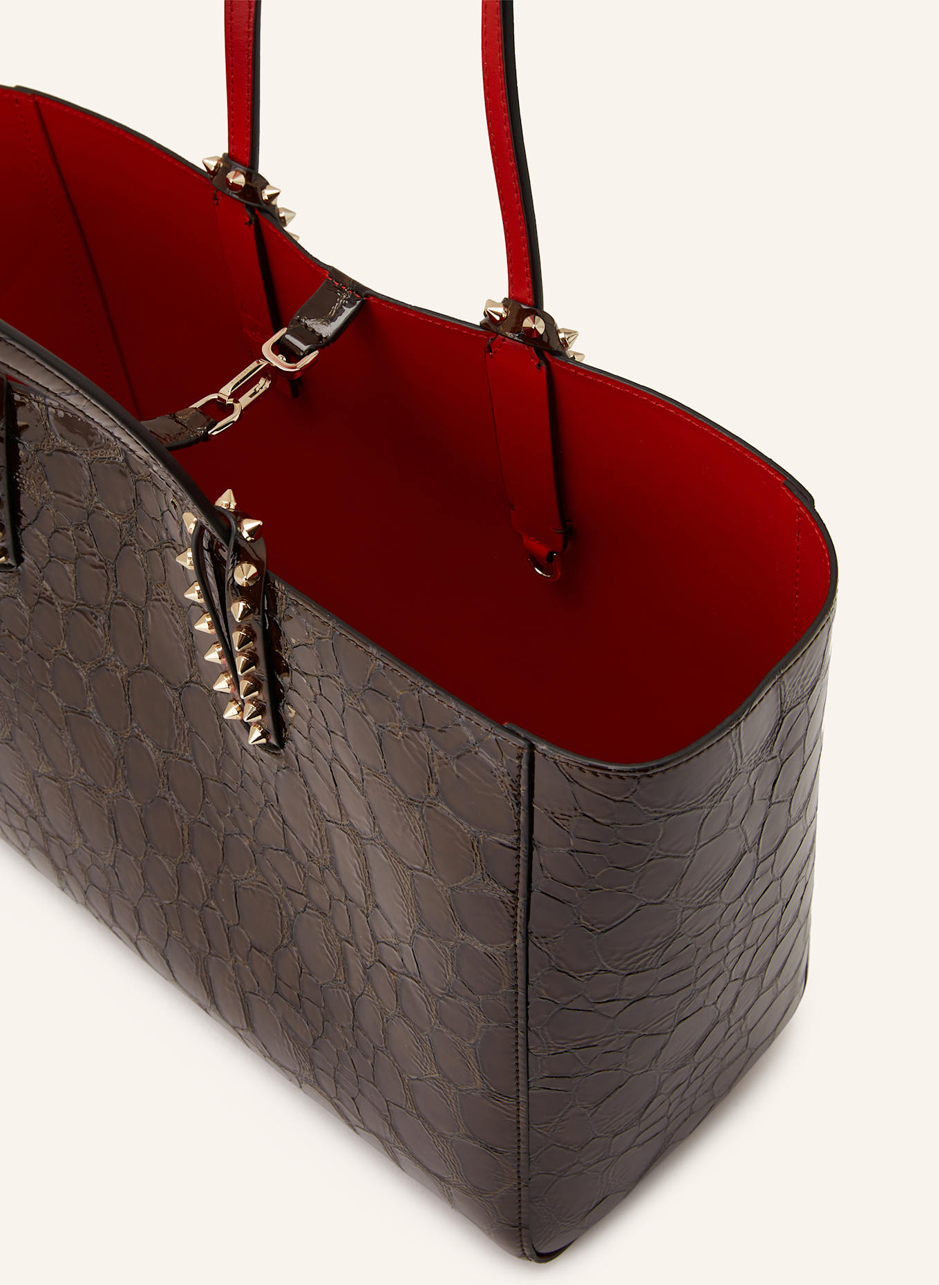 Christian Louboutin Shopper CABATA SMALL mit Pouch: DUNKELBRAUN