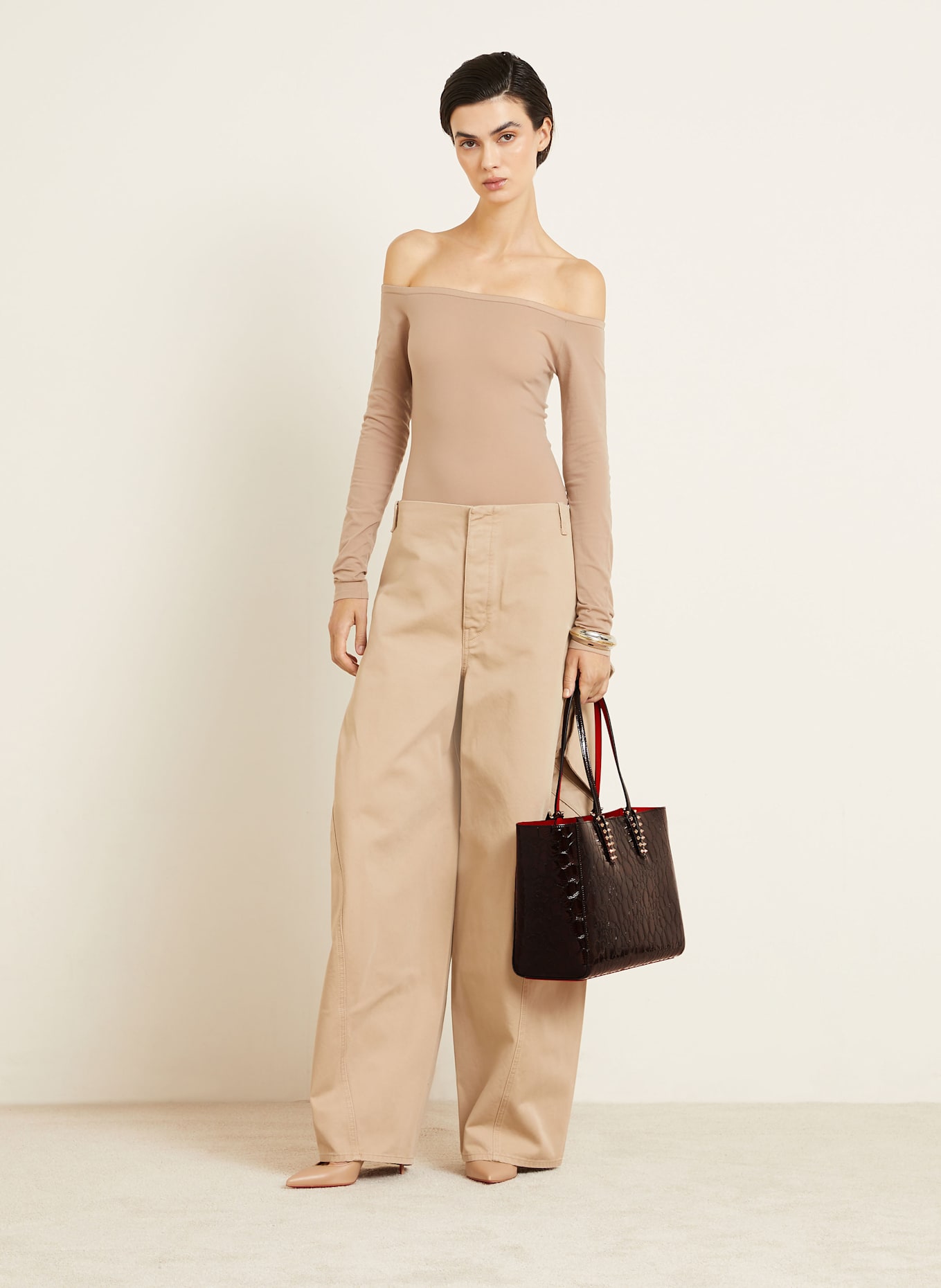 Christian Louboutin Shopper CABATA SMALL mit Pouch: DUNKELBRAUN