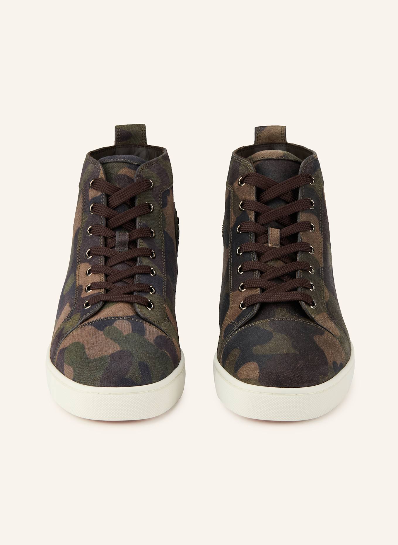 Christian Louboutin Hightop-Sneaker LOUIS: KHAKI / DUNKELBRAUN