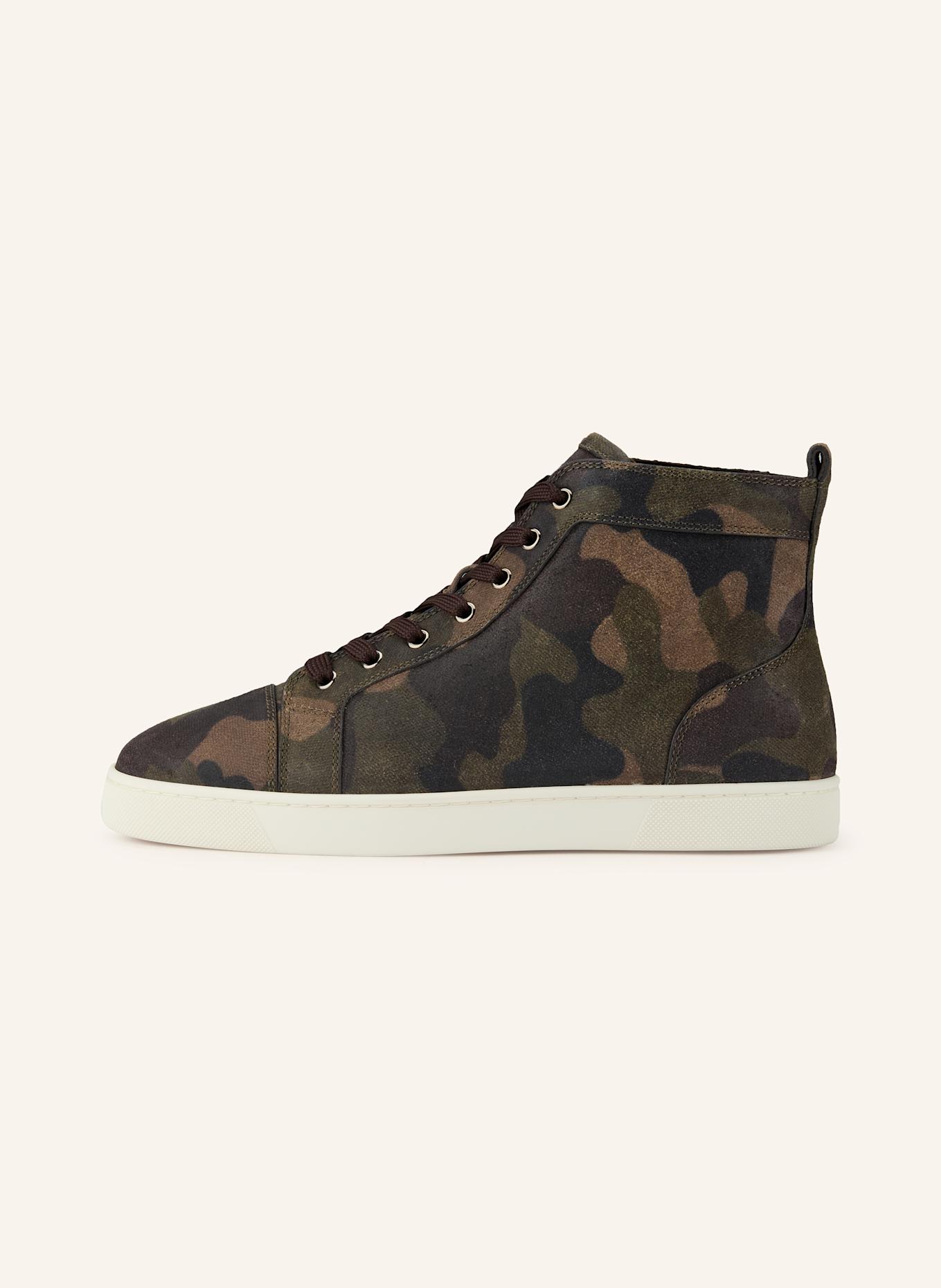 Christian Louboutin Hightop-Sneaker LOUIS: KHAKI / DUNKELBRAUN