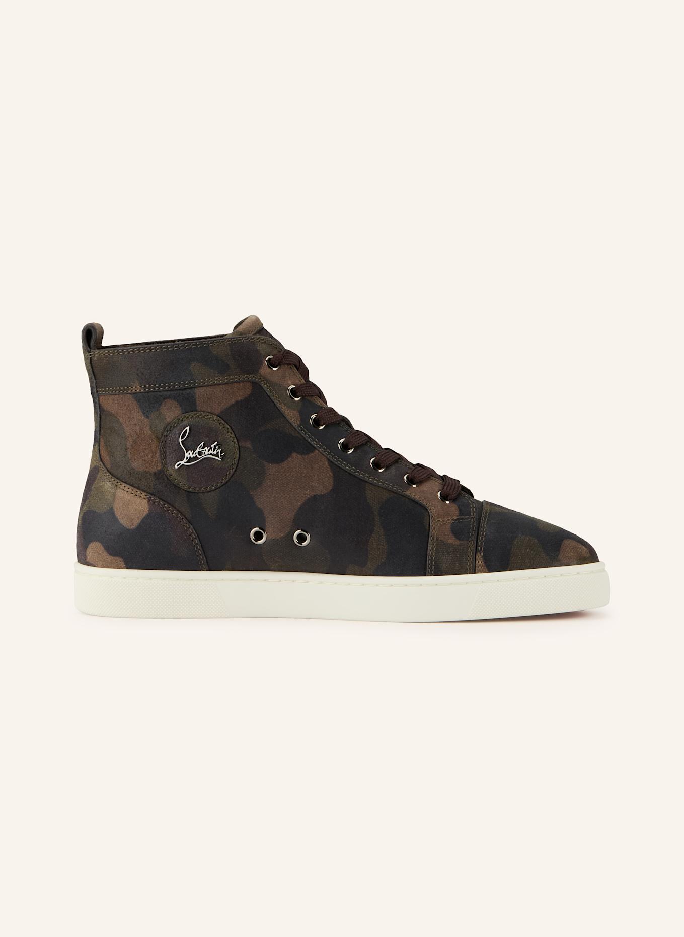 Christian Louboutin Hightop-Sneaker LOUIS: KHAKI / DUNKELBRAUN
