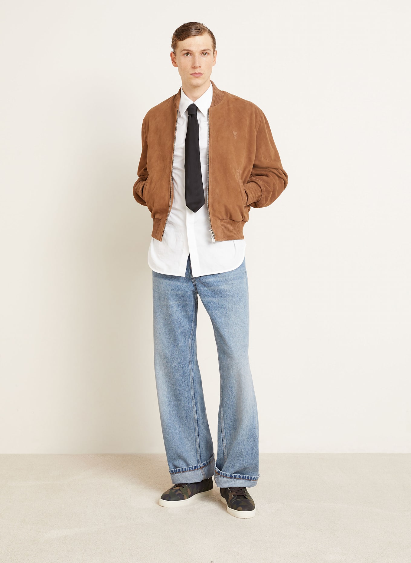 Christian Louboutin Hightop-Sneaker LOUIS: KHAKI / DUNKELBRAUN