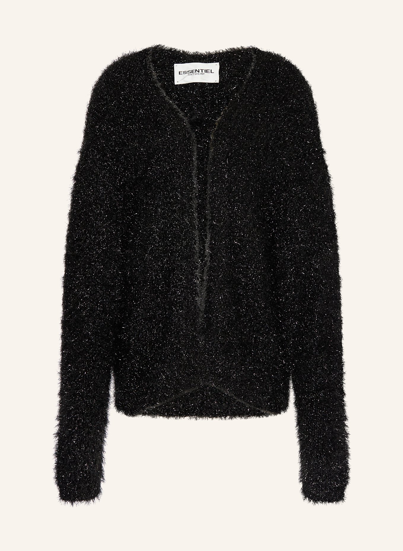 ESSENTIEL ANTWERP Strickhülle ILEAST mit Glitzergarn: SCHWARZ