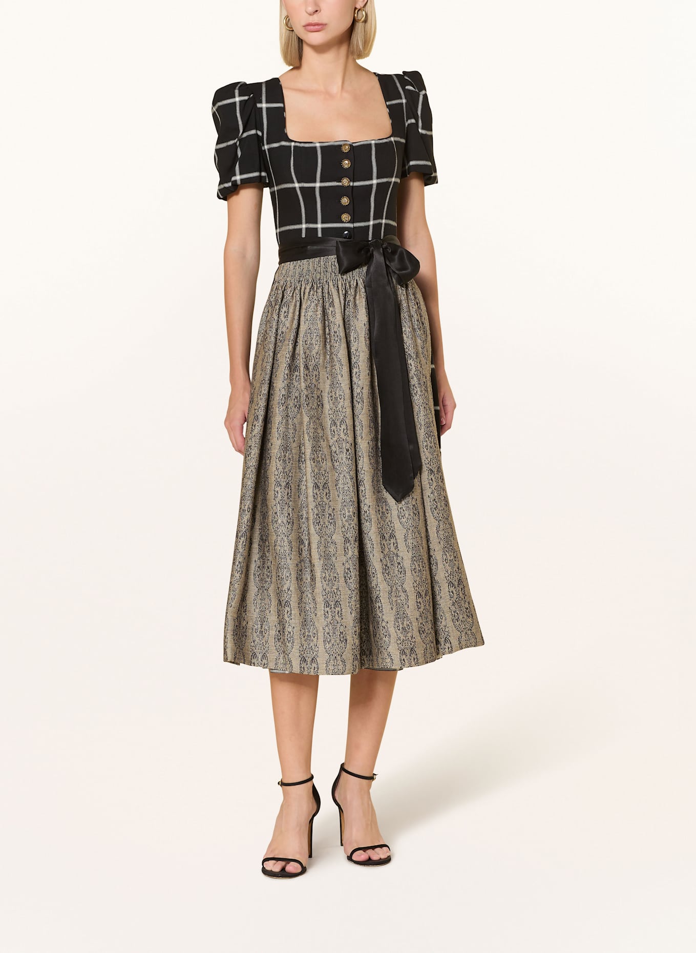 Gottseidank Dirndl LORLE: SCHWARZ / WEISS