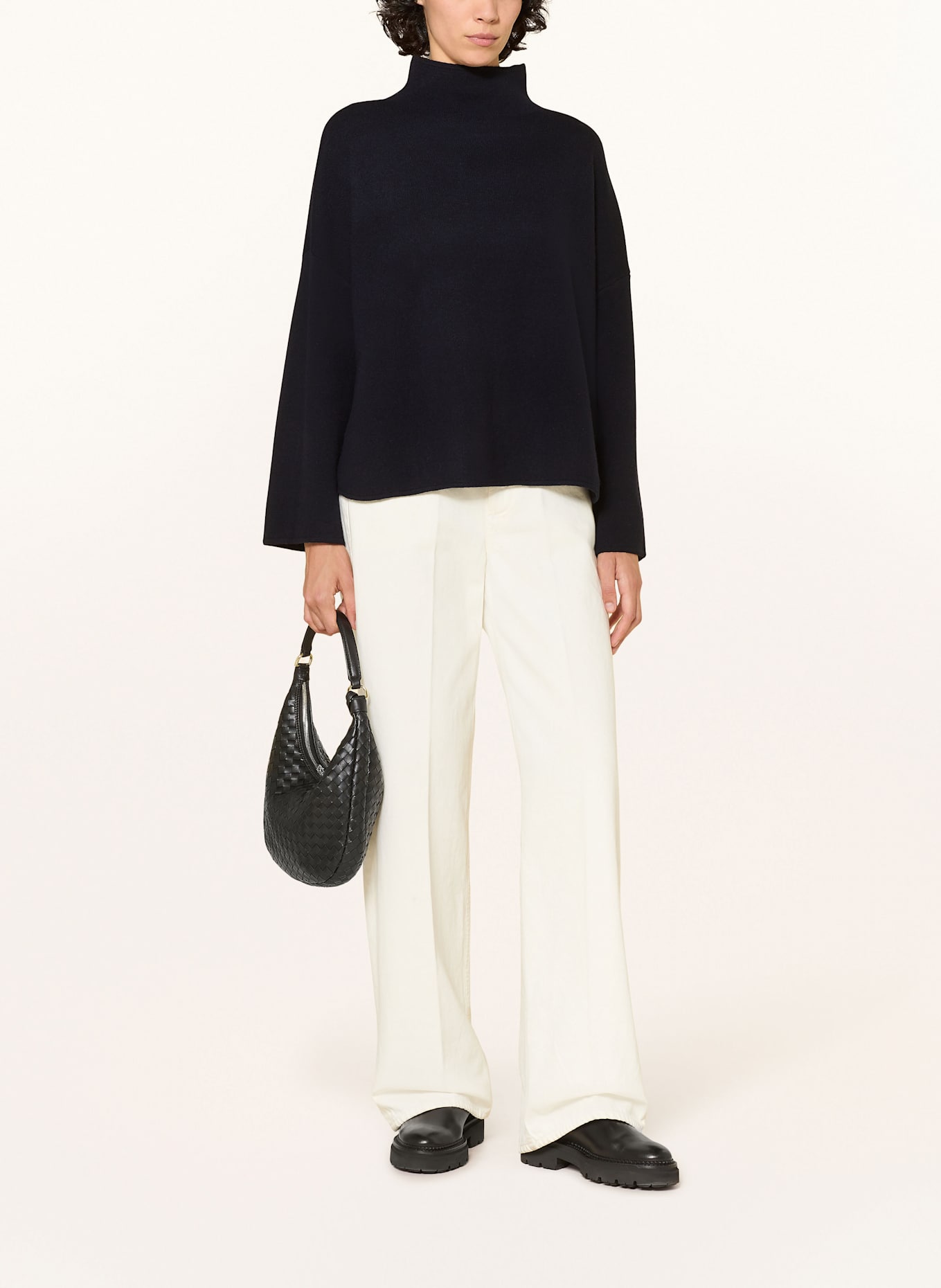 ALLUDE Pullover mit Cashmere: DUNKELBLAU