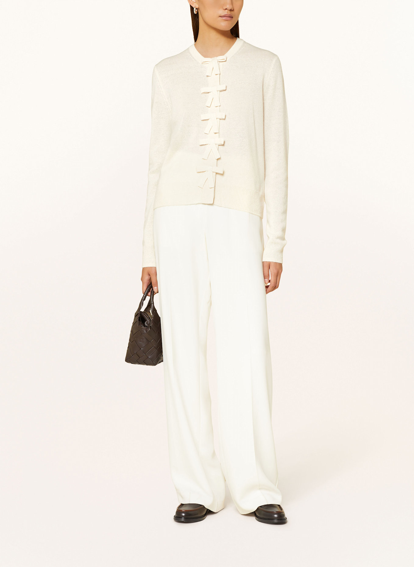 ALLUDE Strickjacke aus Cashmere: ECRU