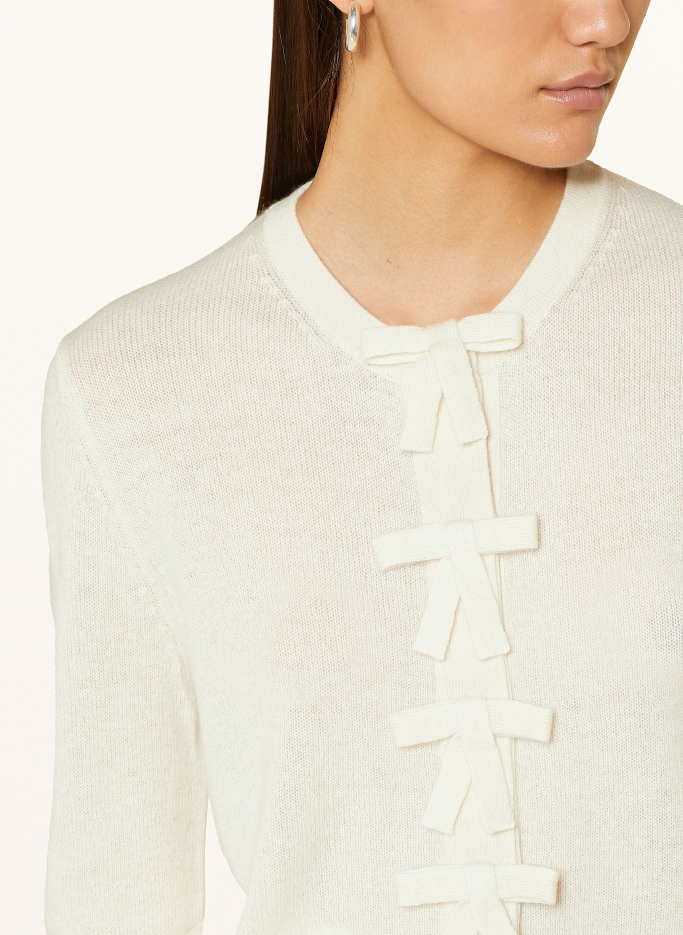 ALLUDE Strickjacke aus Cashmere: ECRU