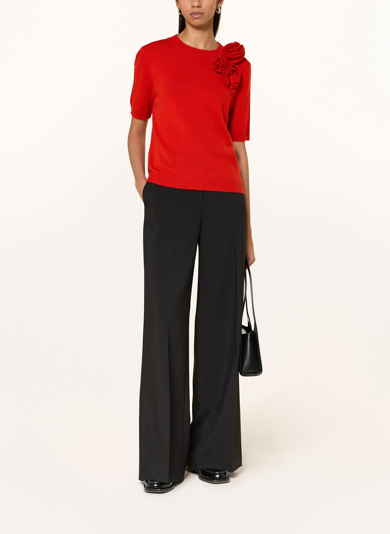 ALLUDE Knit shirt with cashmere: RED