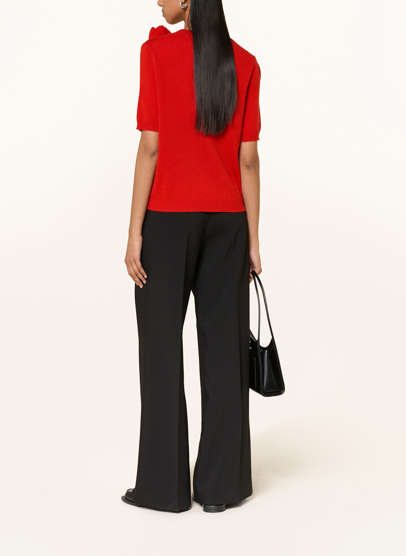 ALLUDE Knit shirt with cashmere: RED