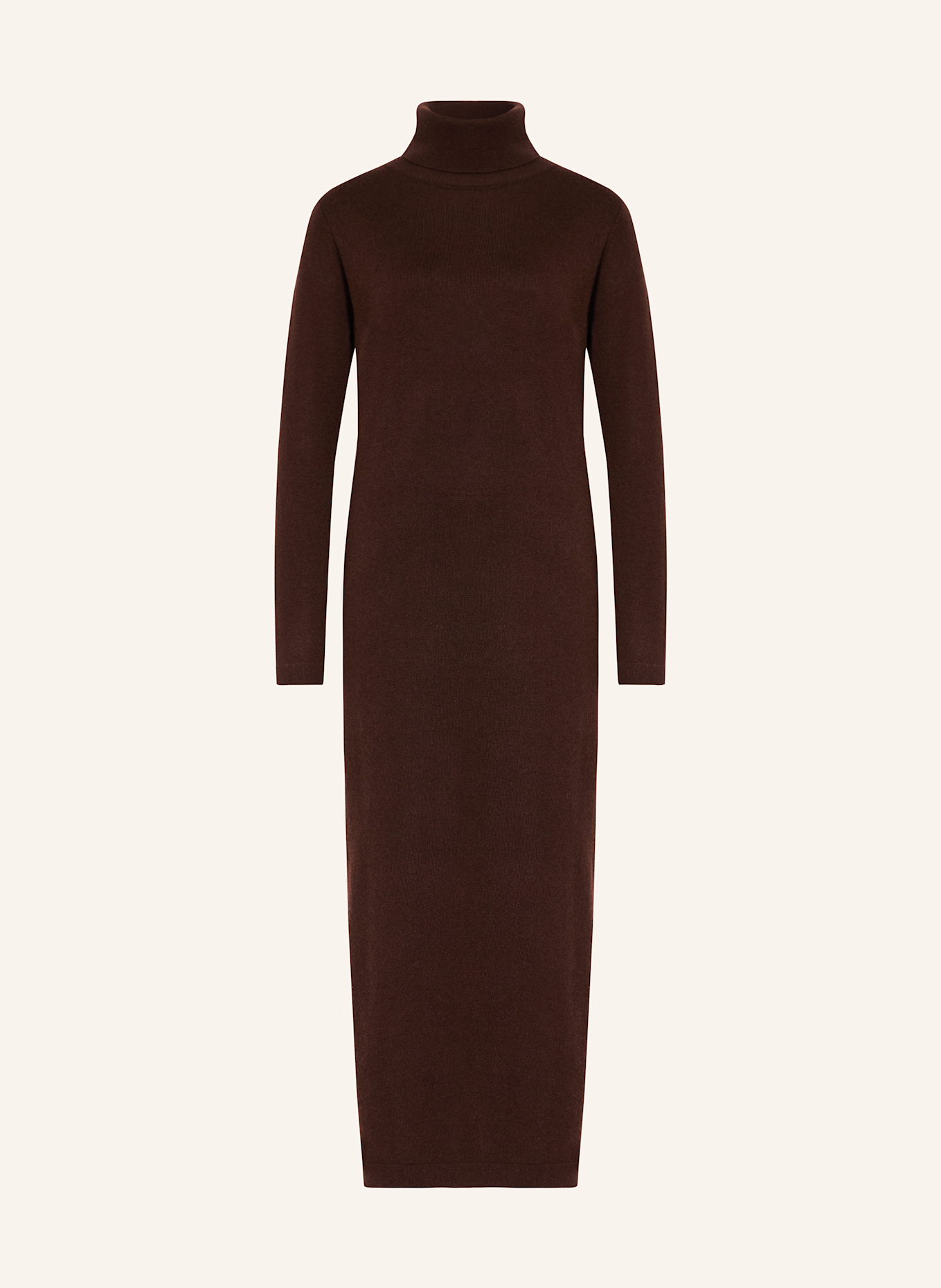 ALLUDE Strickkleid mit Cashmere: DUNKELBLAU / DUNKELBRAUN