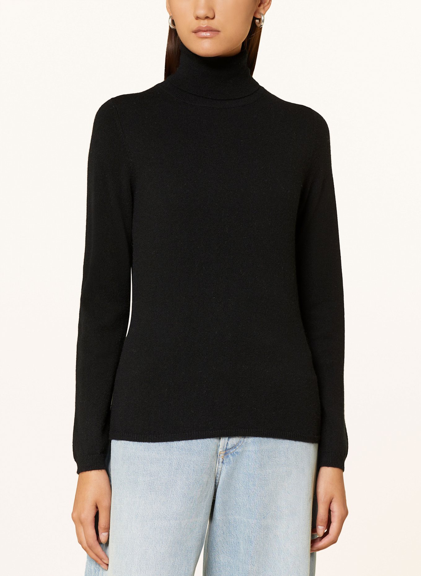 ALLUDE Rollkragenpullover aus Cashmere: SCHWARZ