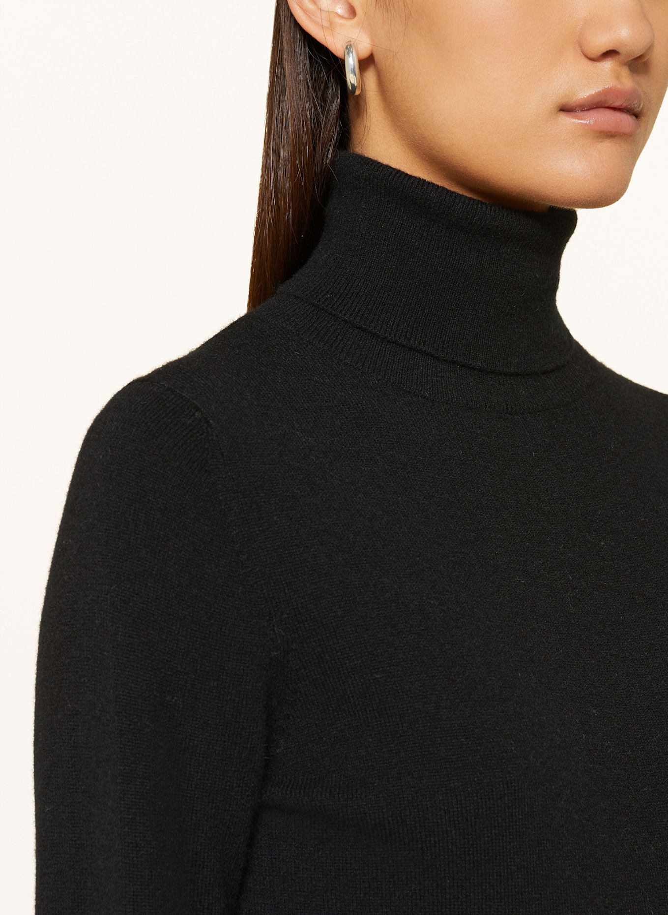 ALLUDE Rollkragenpullover aus Cashmere: SCHWARZ