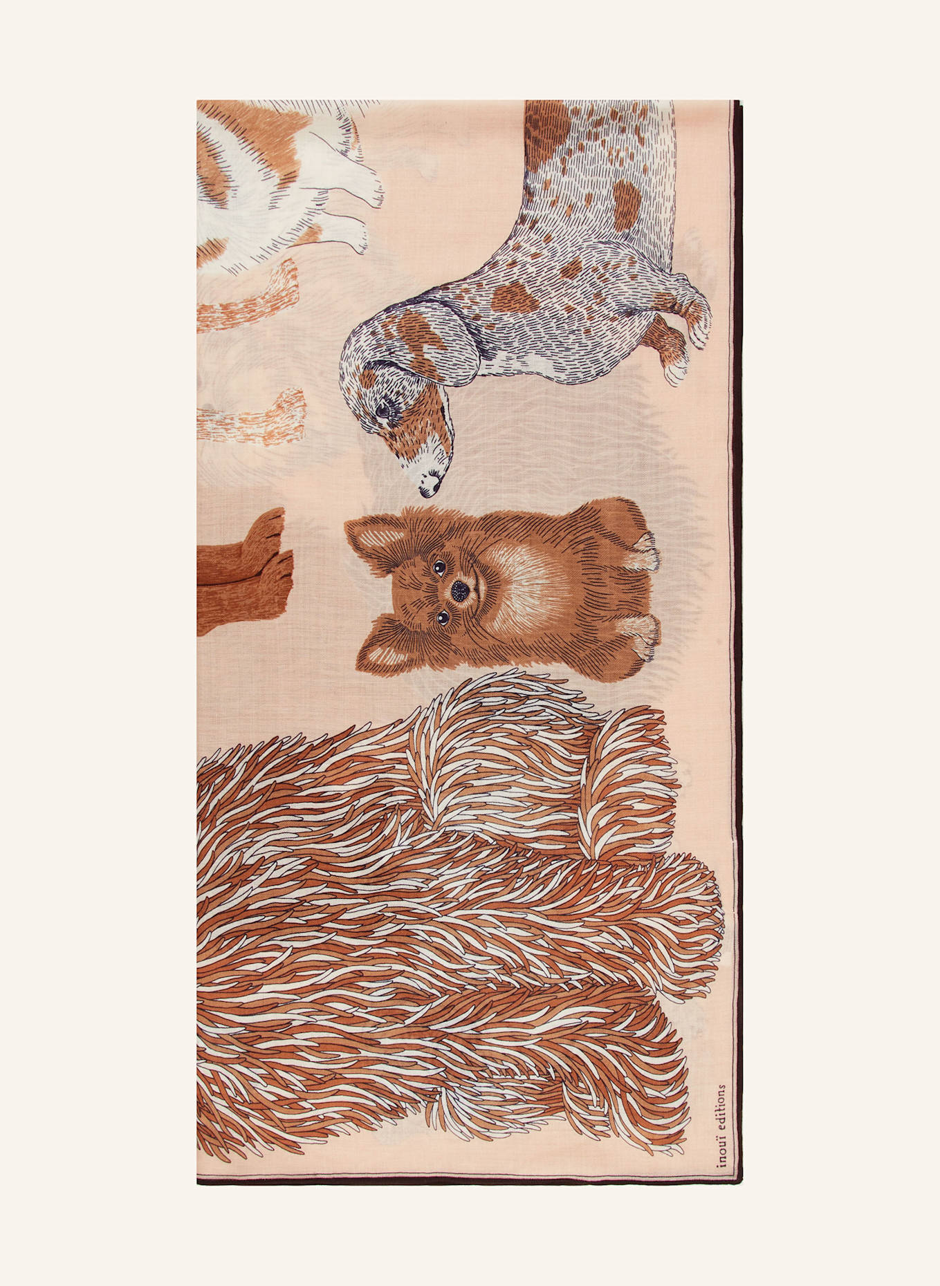 INOUI EDITIONS Szal: KREMOWY / BEŻOWY / BRĄZOWY