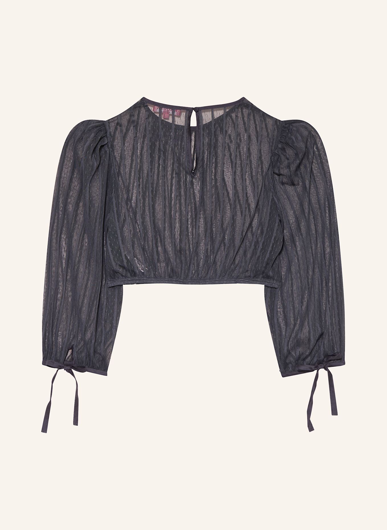 KRÜGER Dirndlbluse LAURYNA aus Mesh: DUNKELGRAU