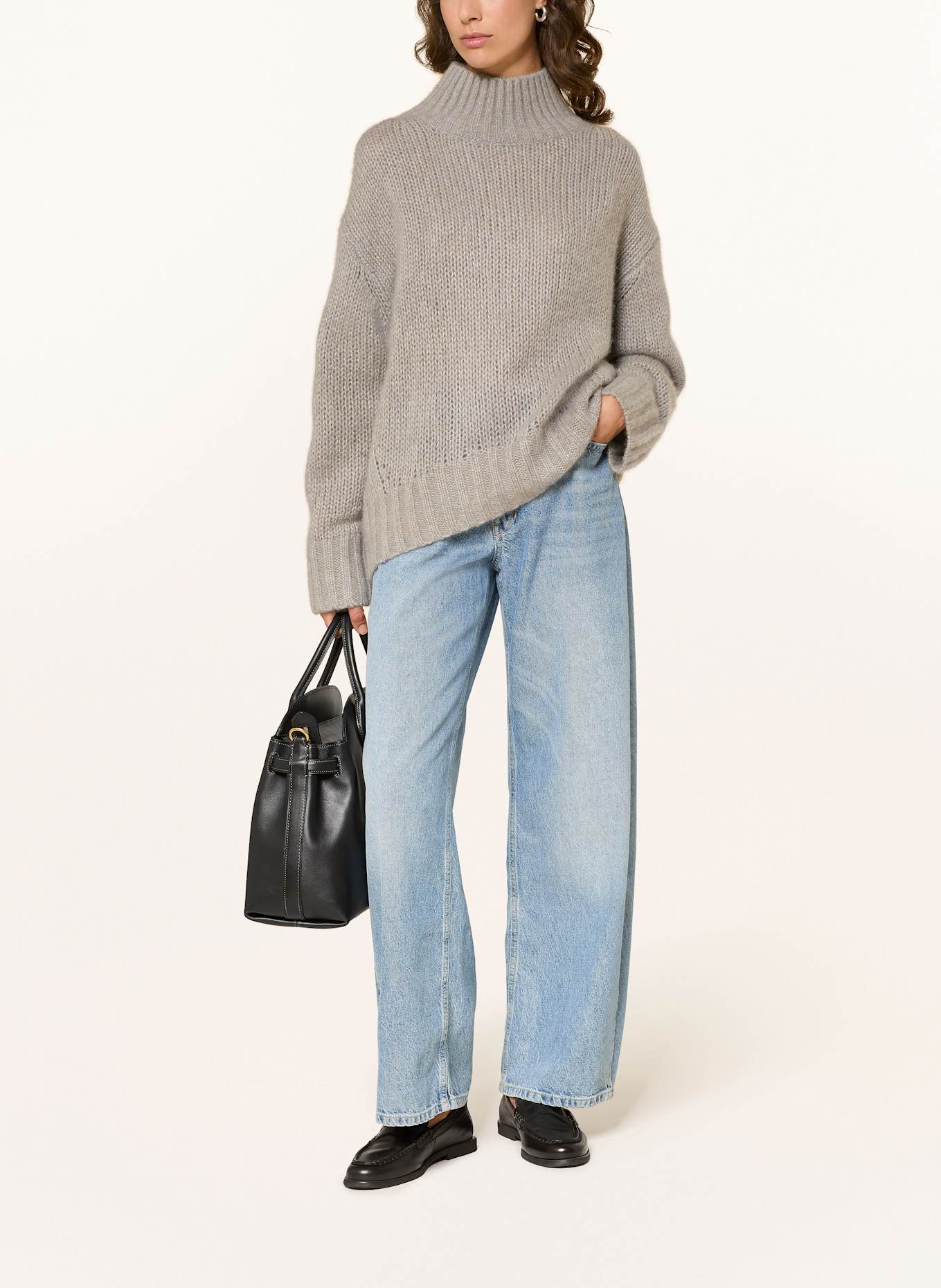 HEMISPHERE Cashmere-Pullover: HELLGRAU