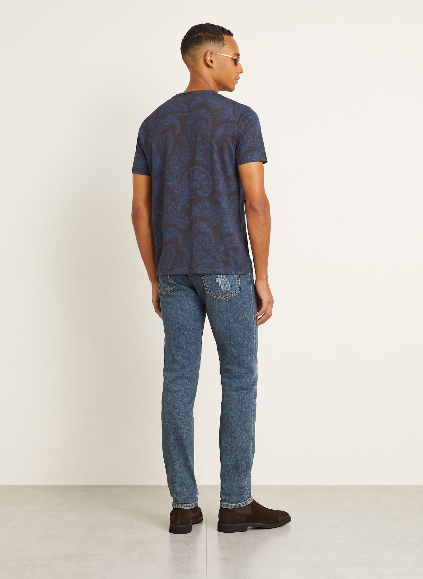 ETRO T-Shirt: DUNKELBLAU / BLAU