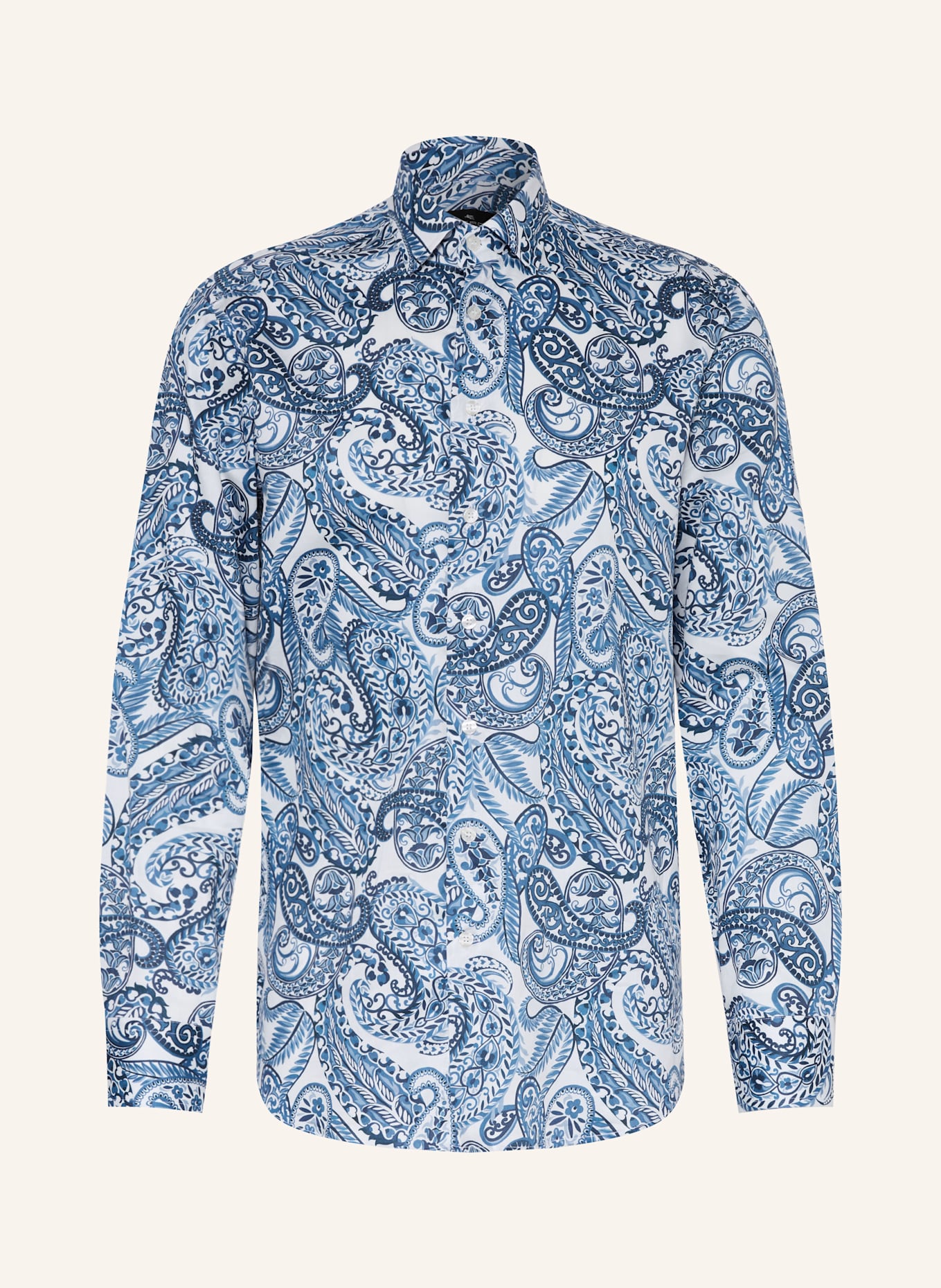 ETRO Hemd Regular Fit: WEISS / BLAU / DUNKELBLAU