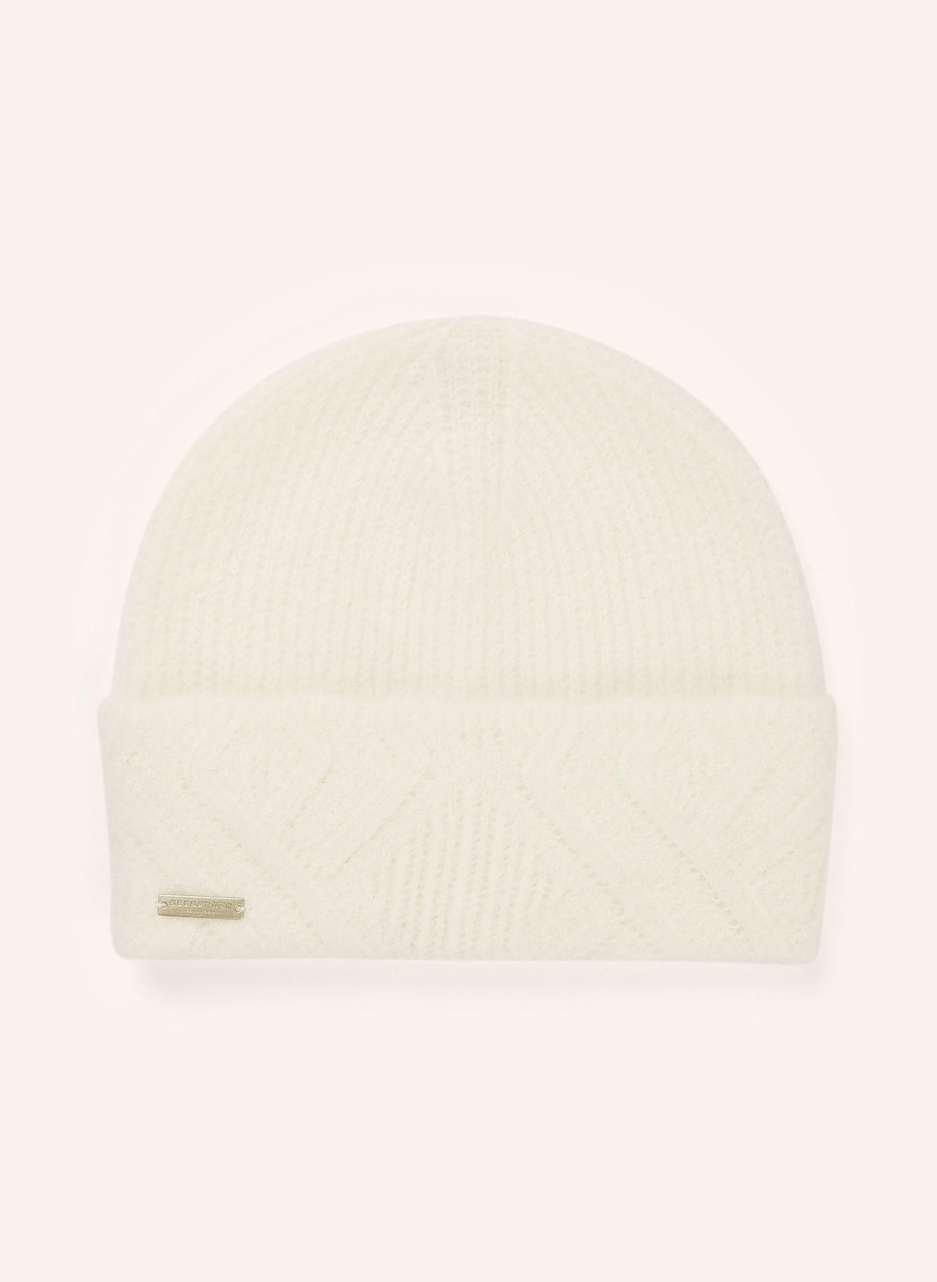 SEEBERGER Alpaka-Mütze: WEISS
