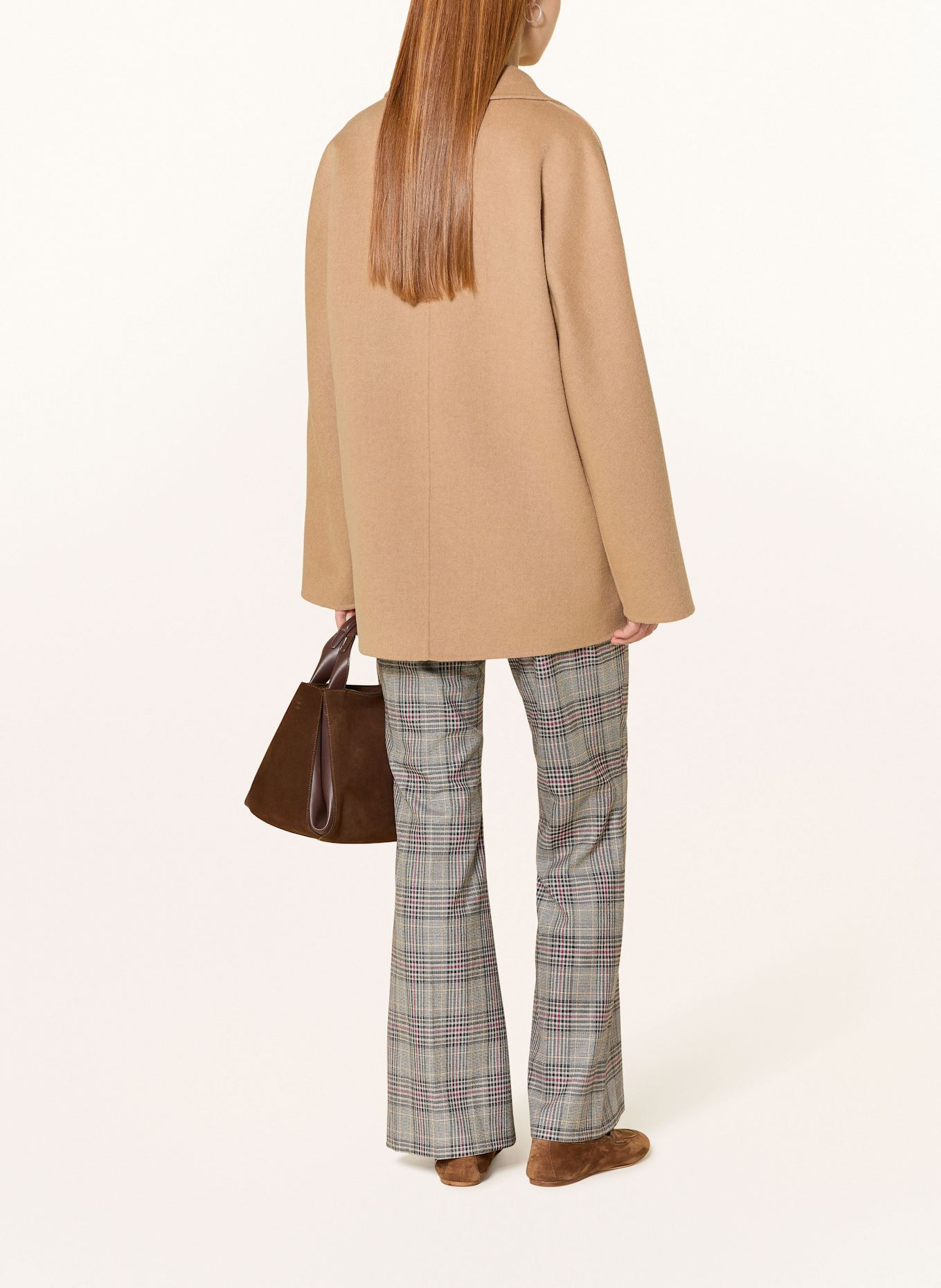 CARTOON Wide leg trousers: GRAY / BEIGE / PINK