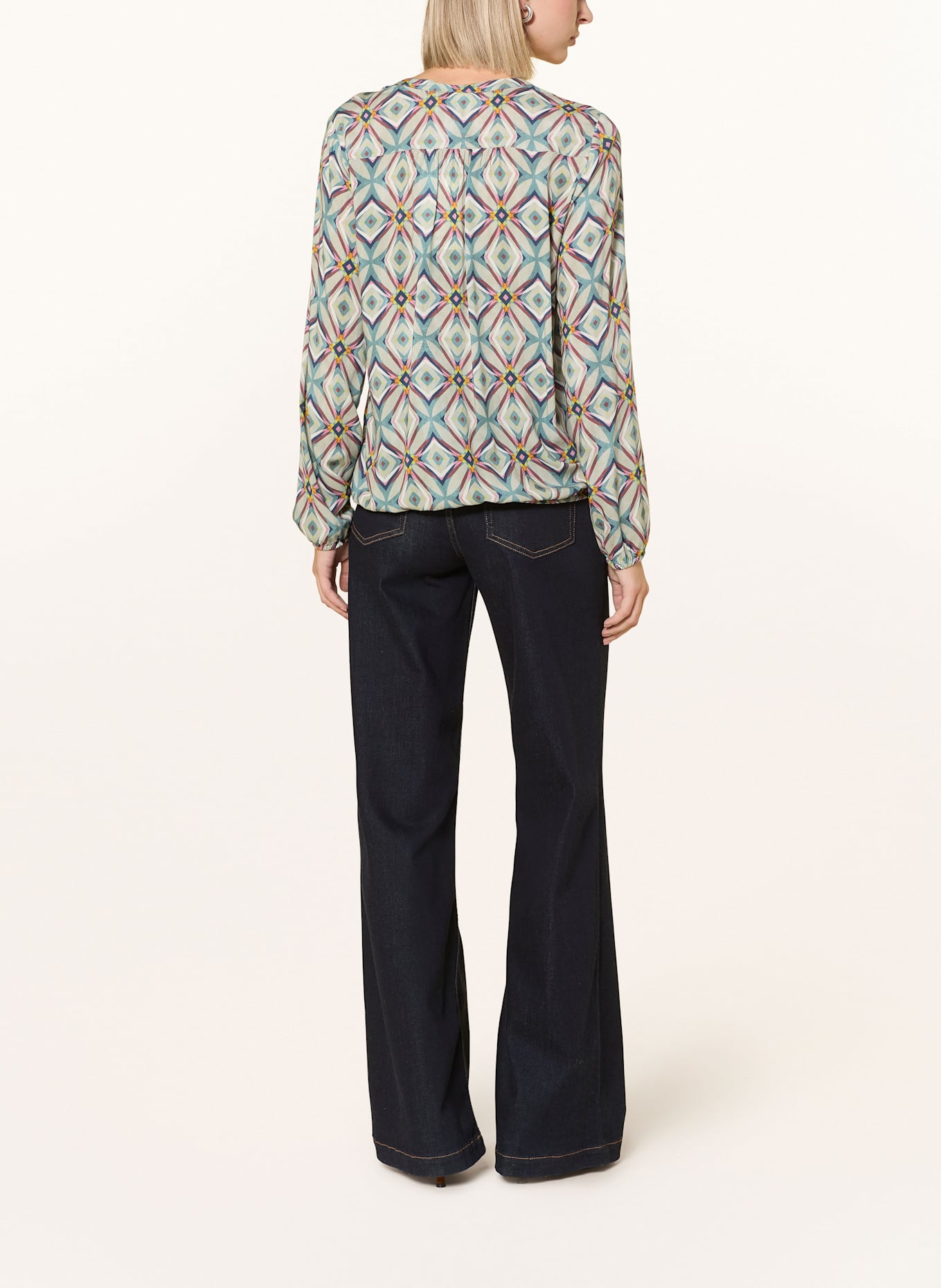 CARTOON Blusenshirt: PETROL / GRAU / ROSA