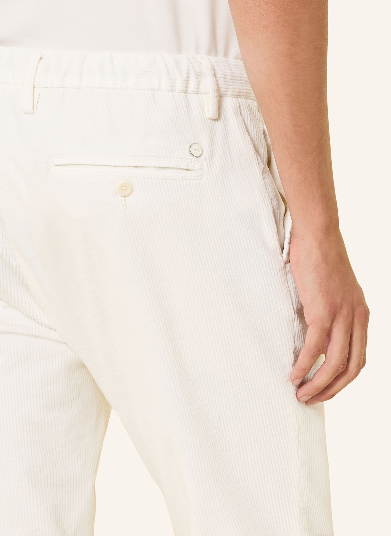 ALBERTO Cordhose JUMP im Jogging-Stil Slim Fit: ECRU