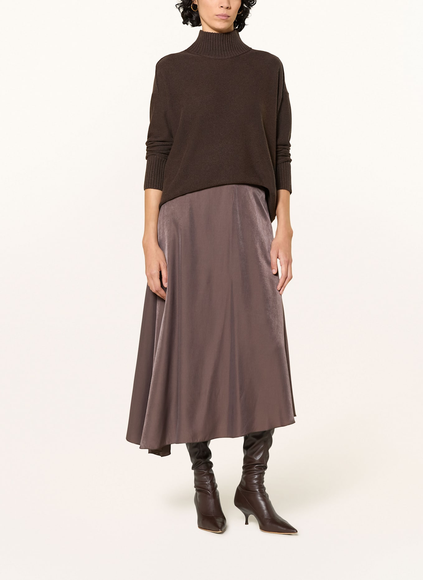 PESERICO Satinrock: DUNKELBRAUN