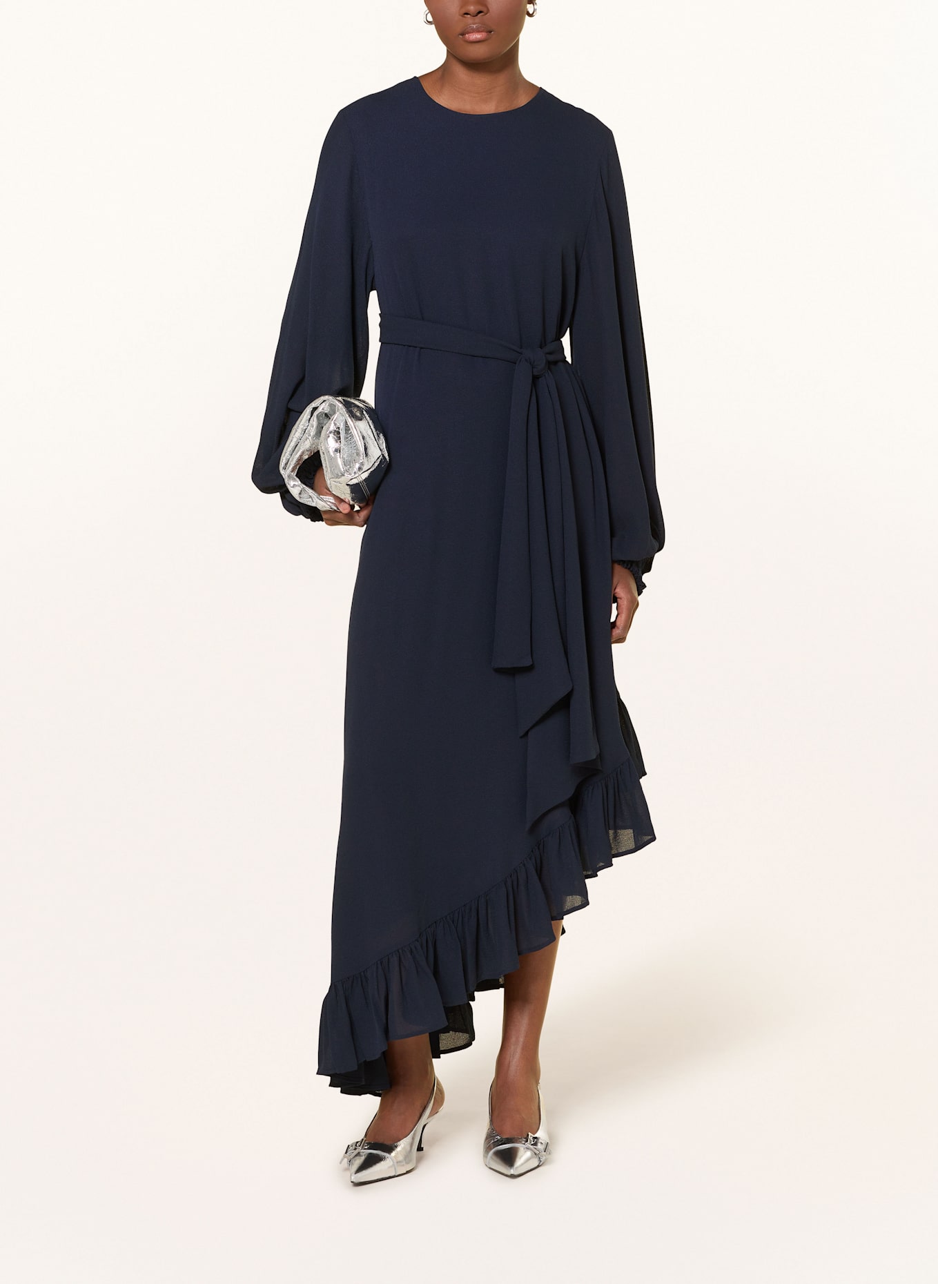 ESSENTIEL ANTWERP Kleid IFLOWER mit Rüschen: DUNKELBLAU