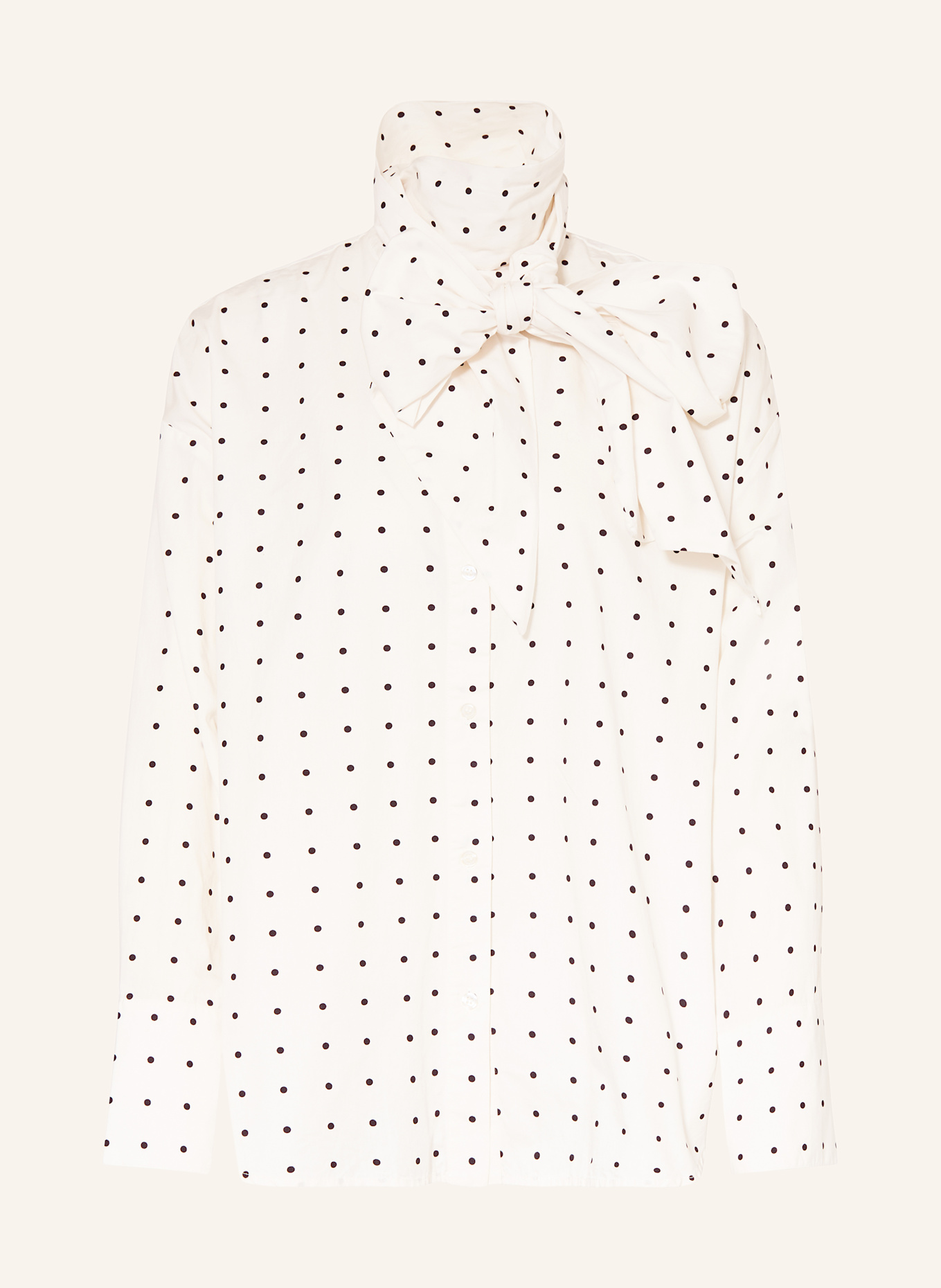 ESSENTIEL ANTWERP Oversized-Schluppenbluse IMOVERIT: WEISS / SCHWARZ