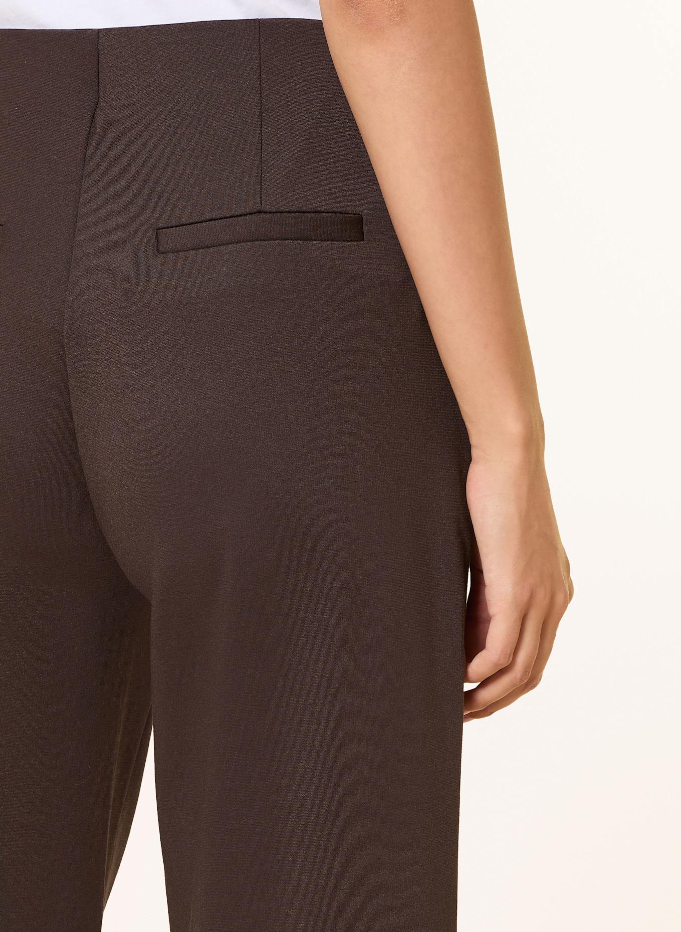 ICHI Marlenehose aus Jersey: DUNKELBRAUN