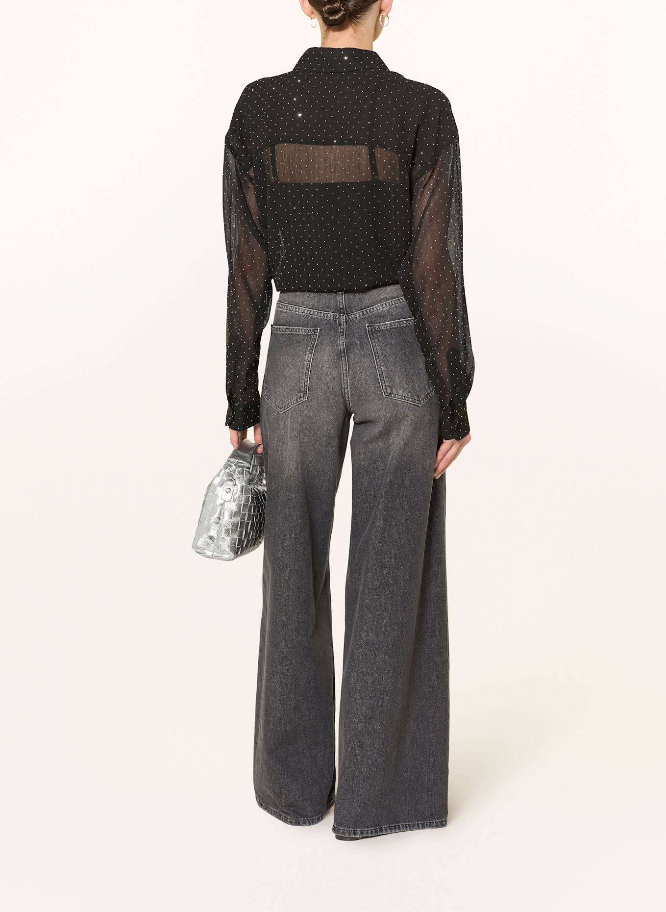 darling harbour Hemdbluse mit Schmucksteinen: BLACK