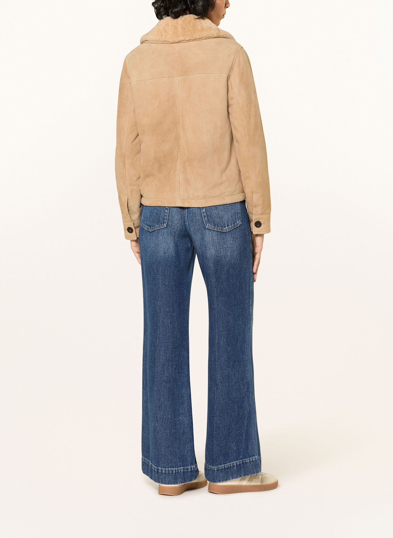 WOOLRICH Lederjacke AMBER: CAMEL