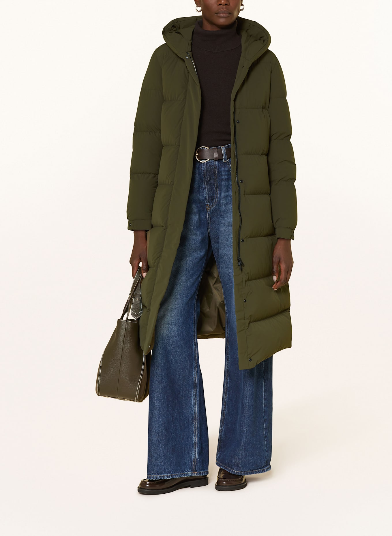 WOOLRICH Daunenmantel: OLIV