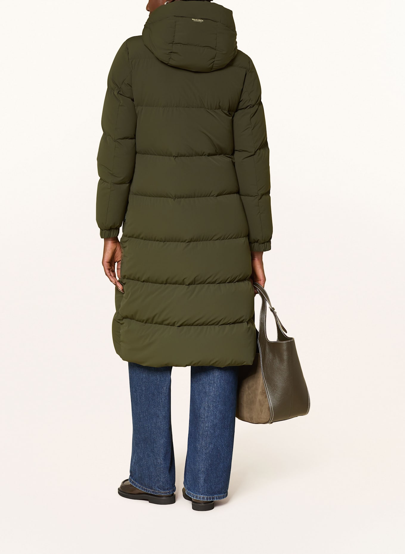 WOOLRICH Daunenmantel: OLIV